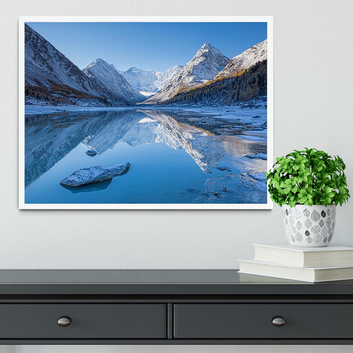 Akkem Lake Framed Print - Canvas Art Rocks -6