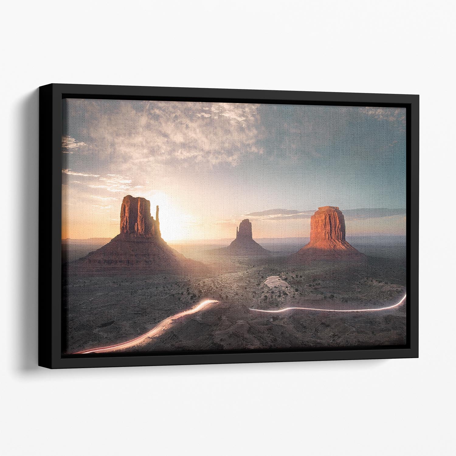 When Dawn Married Dusk Floating Framed Canvas - Canvas Art Rocks - 1