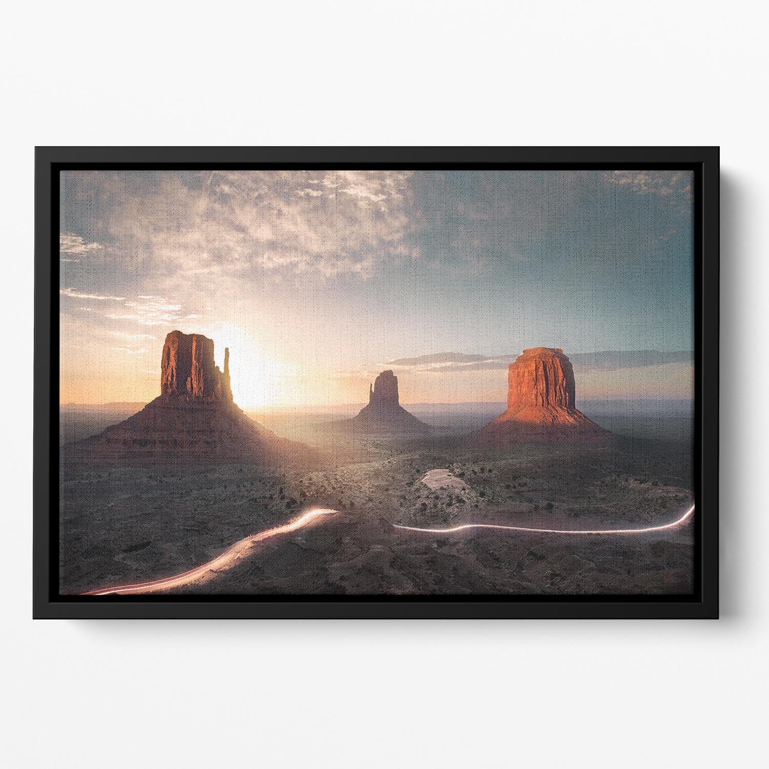 When Dawn Married Dusk Floating Framed Canvas - Canvas Art Rocks - 2