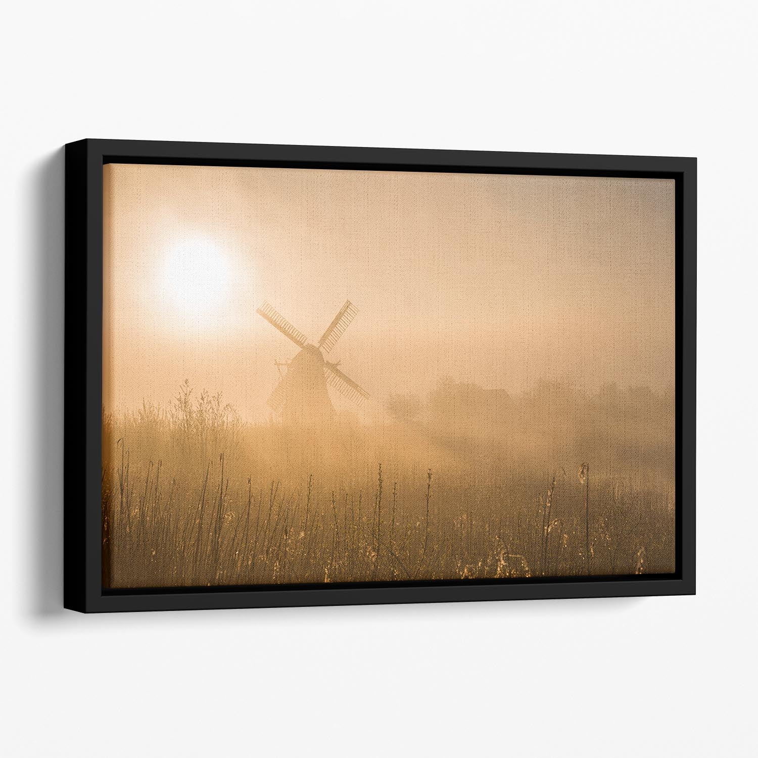 Golden Dawn Floating Framed Canvas - Canvas Art Rocks - 1