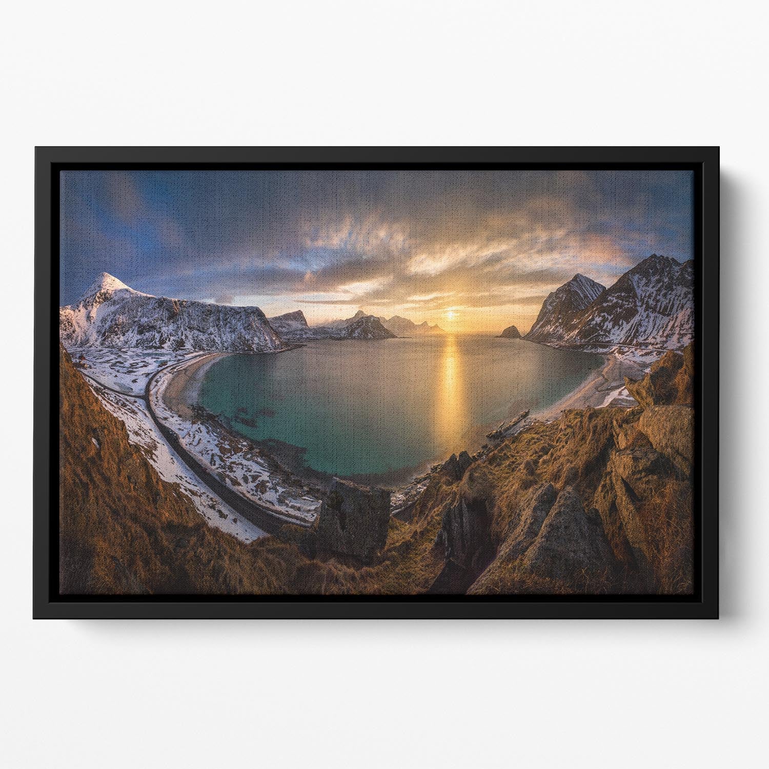 Vikbukta Floating Framed Canvas - Canvas Art Rocks - 2