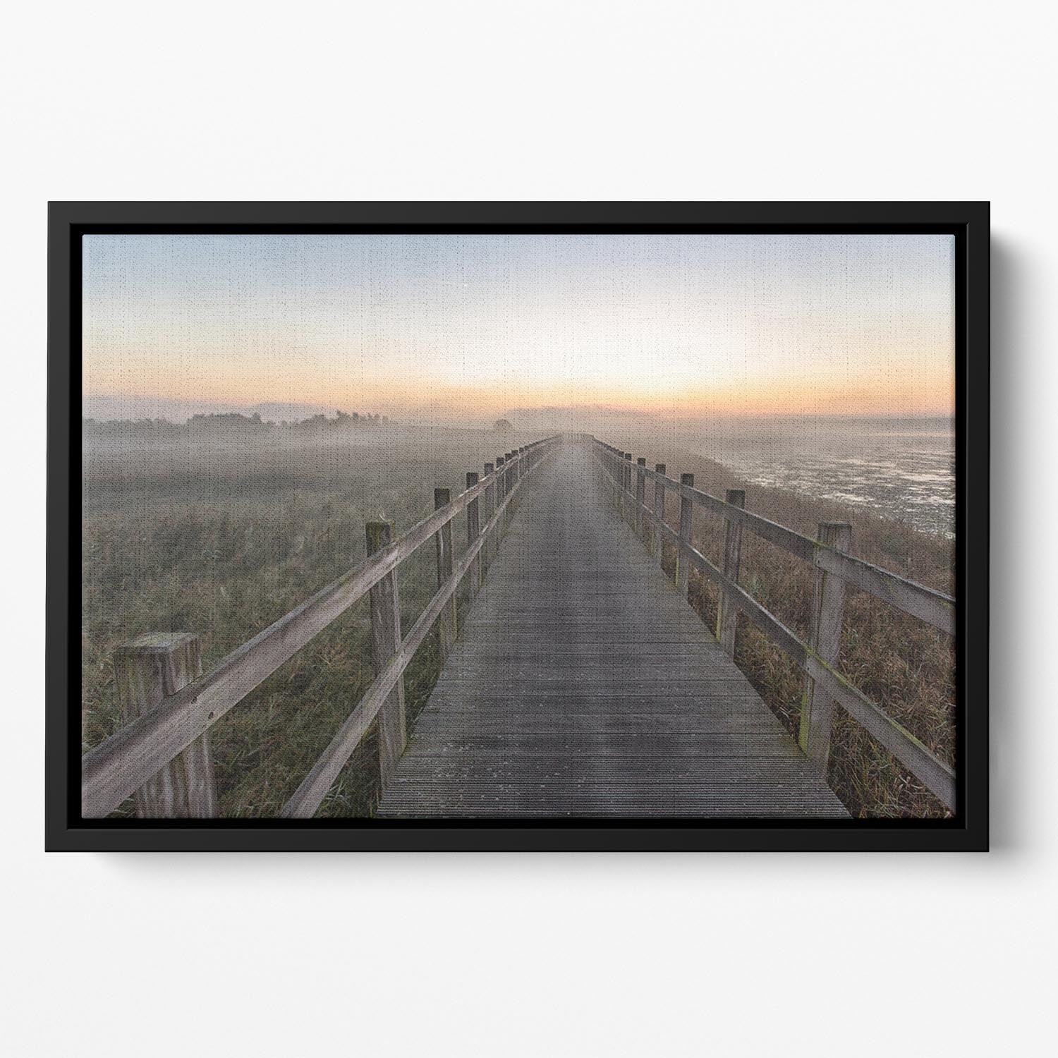 Morning Walk Floating Framed Canvas - Canvas Art Rocks - 2