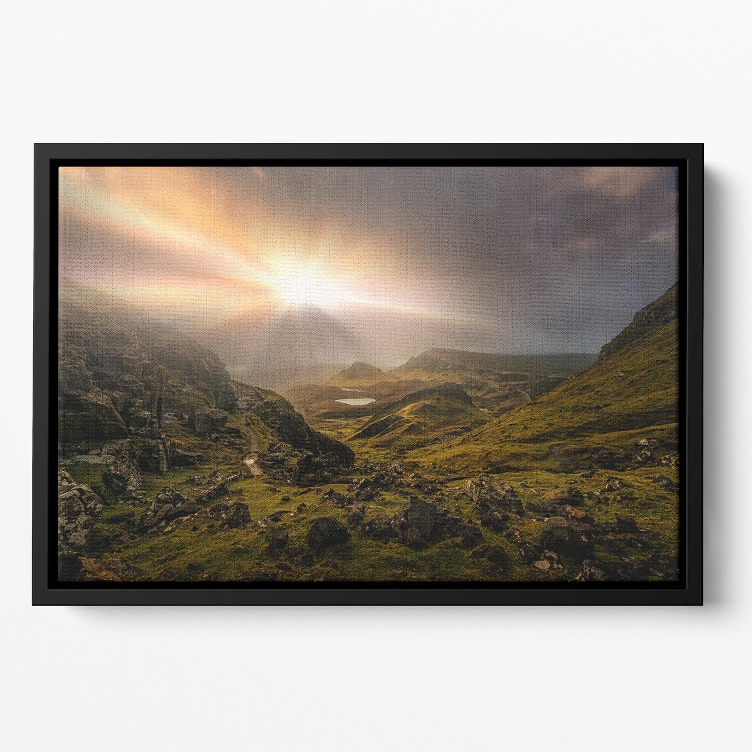 Trotternish Ridge Light 3 Floating Framed Canvas - Canvas Art Rocks - 2