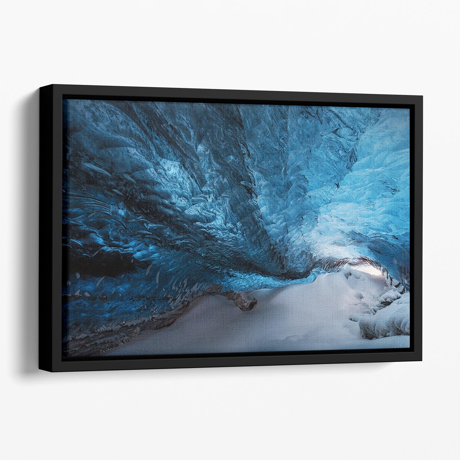 Una Grieta Azul Floating Framed Canvas - Canvas Art Rocks - 1