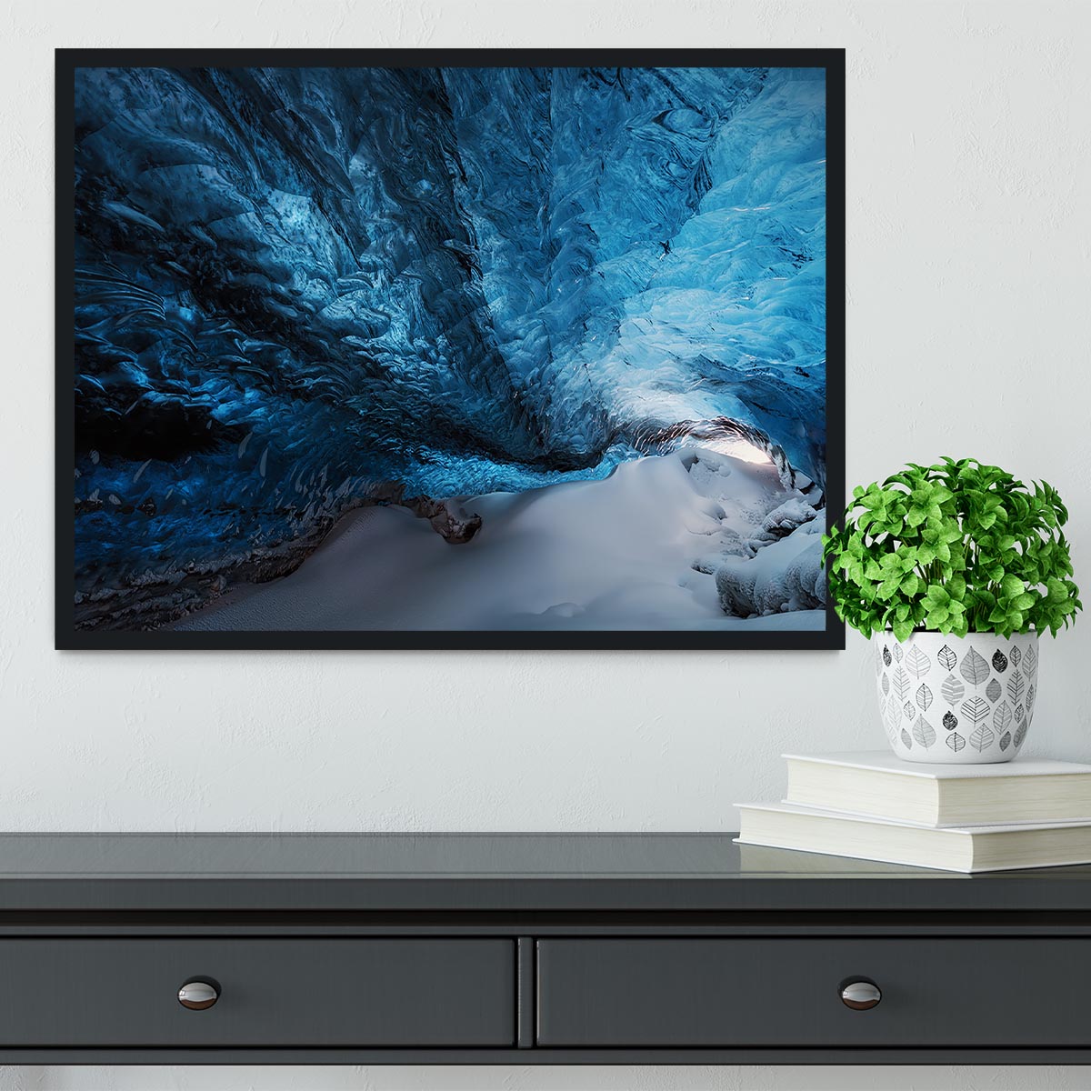 Una Grieta Azul Framed Print - Canvas Art Rocks - 2