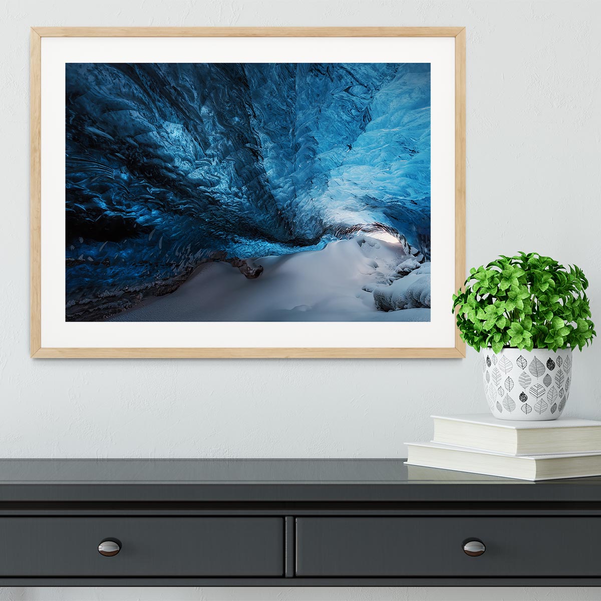 Una Grieta Azul Framed Print - Canvas Art Rocks - 3