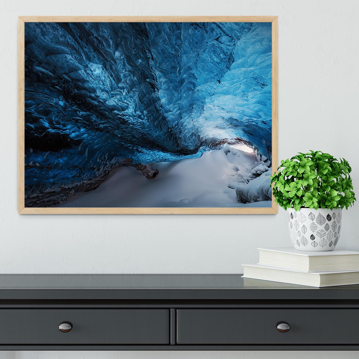 Una Grieta Azul Framed Print - Canvas Art Rocks - 4