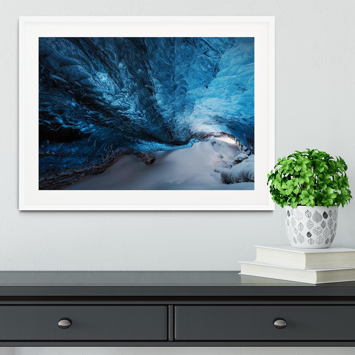 Una Grieta Azul Framed Print - Canvas Art Rocks - 5