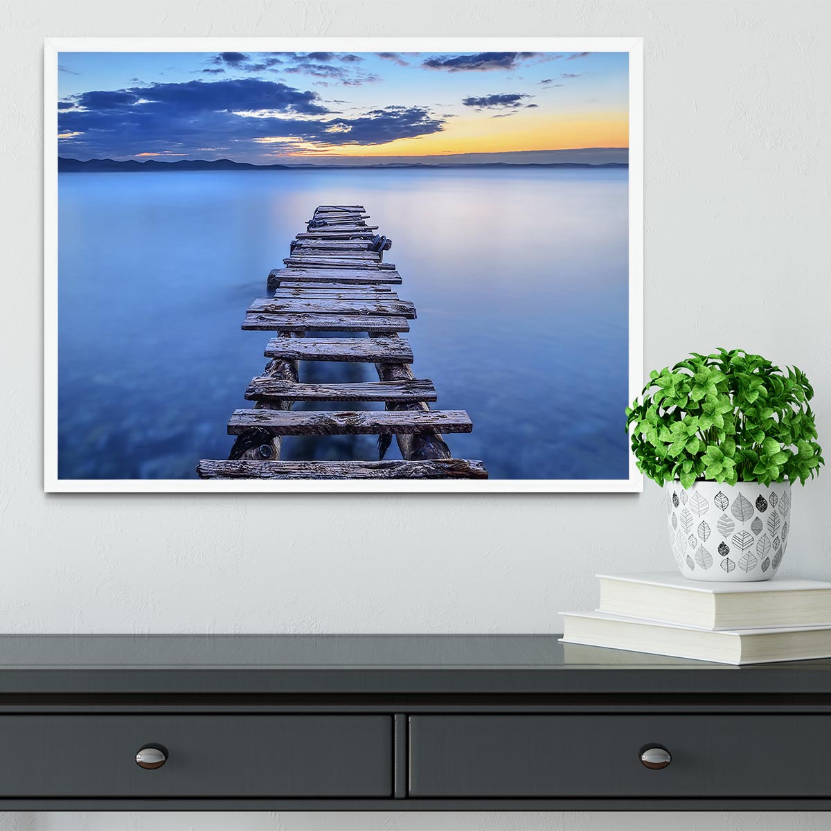 Pier Framed Print - Canvas Art Rocks -6