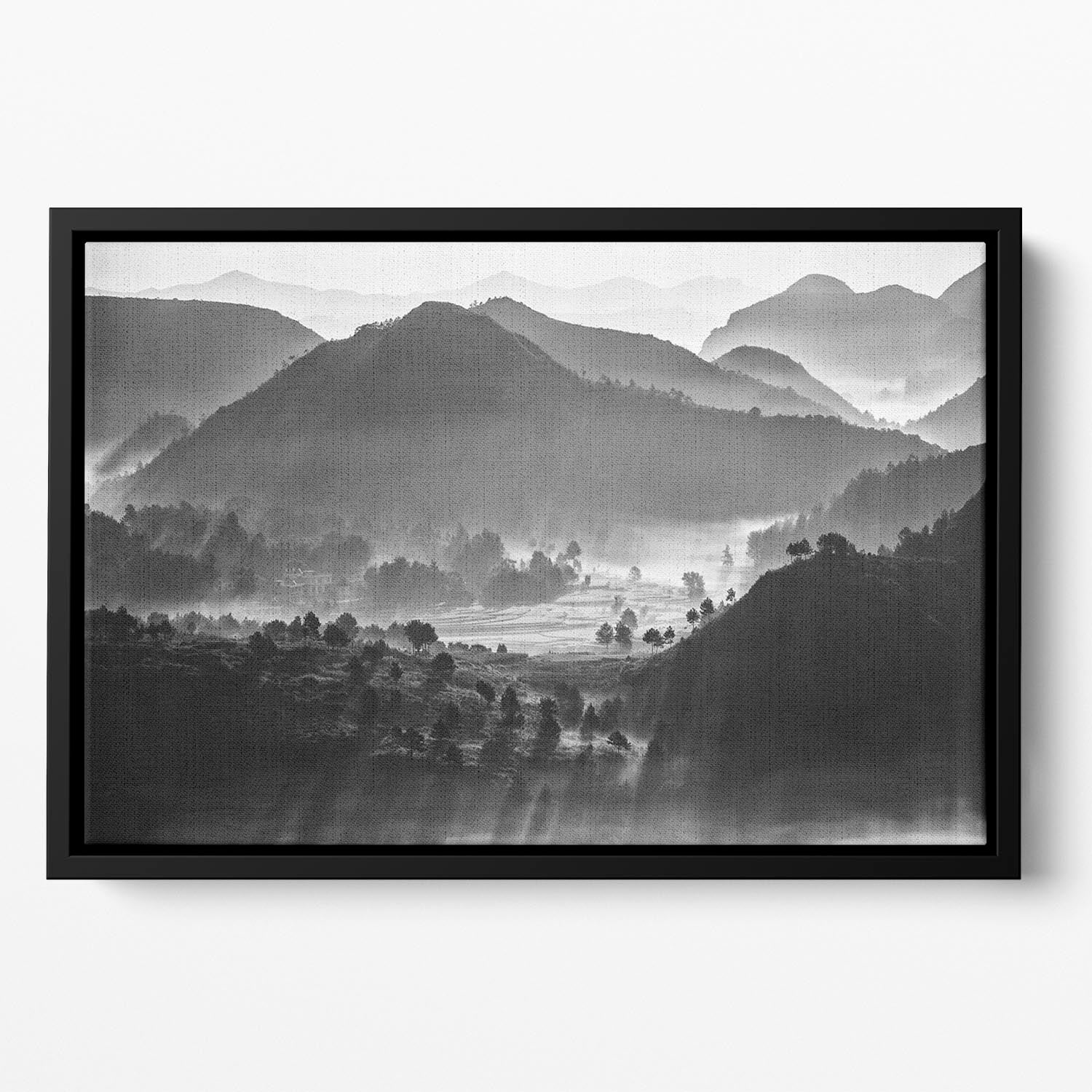 Misty Sea Of Clouds Floating Framed Canvas - Canvas Art Rocks - 2