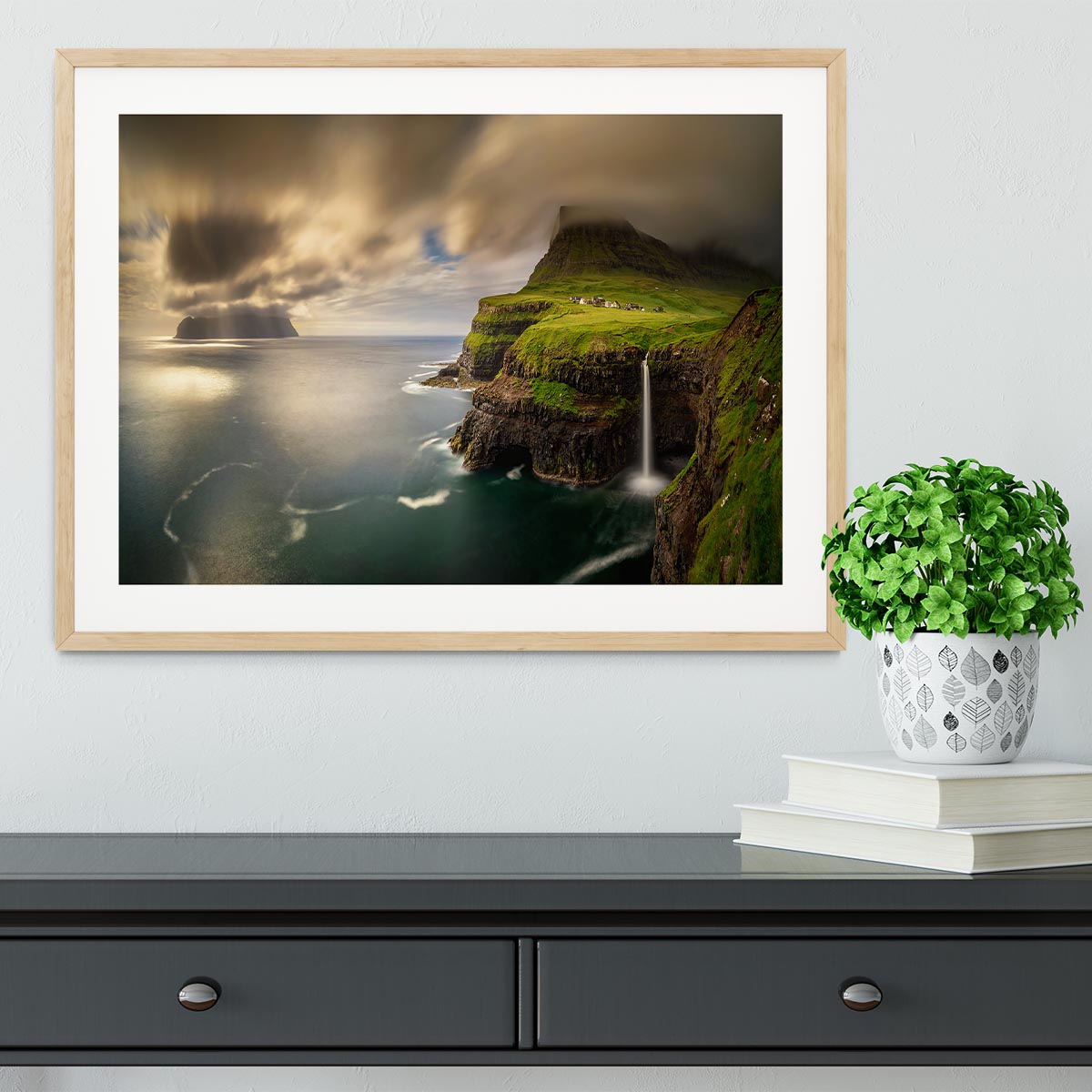 Gasadalur A Mykines Framed Print - Canvas Art Rocks - 3