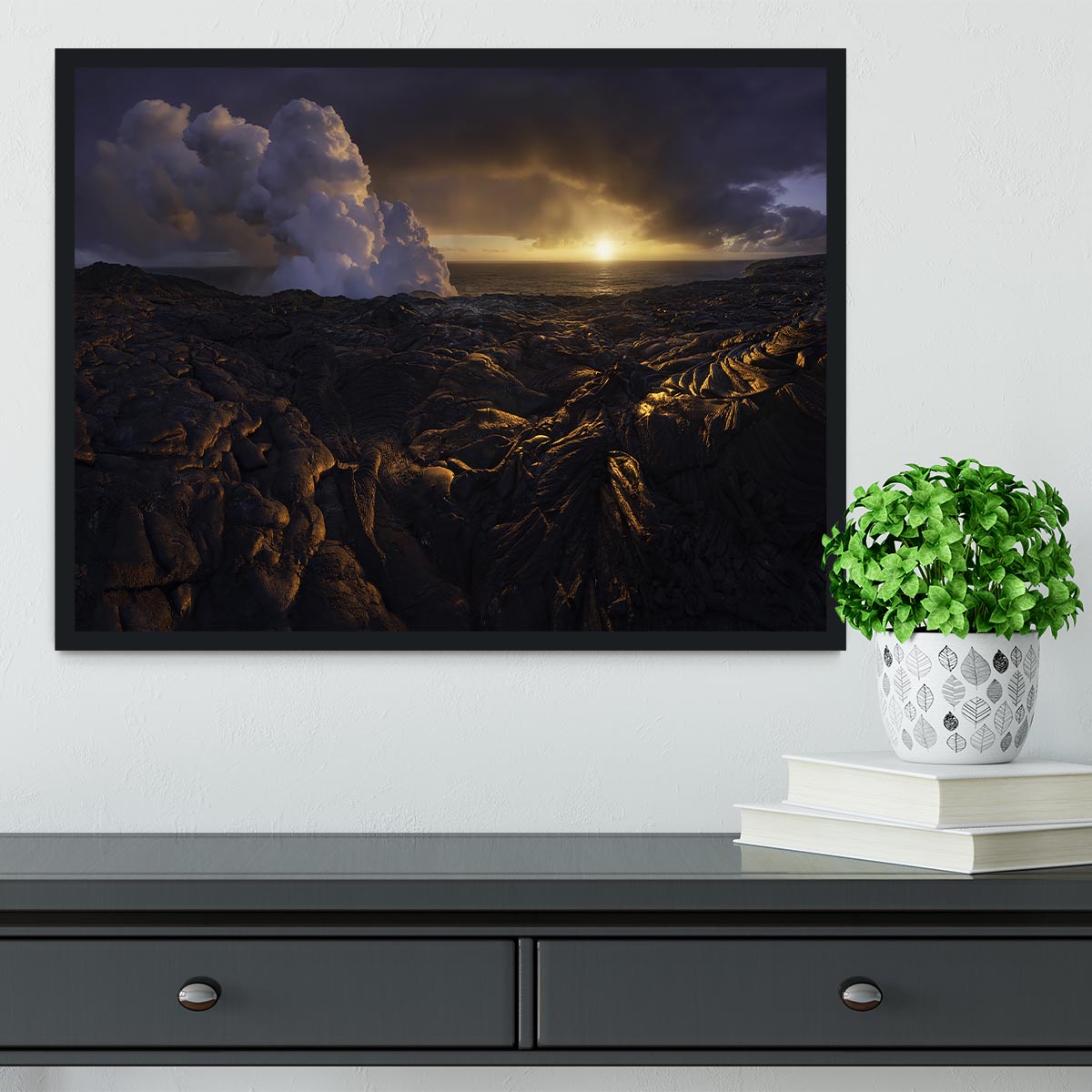 Lava Fields Framed Print - Canvas Art Rocks - 2