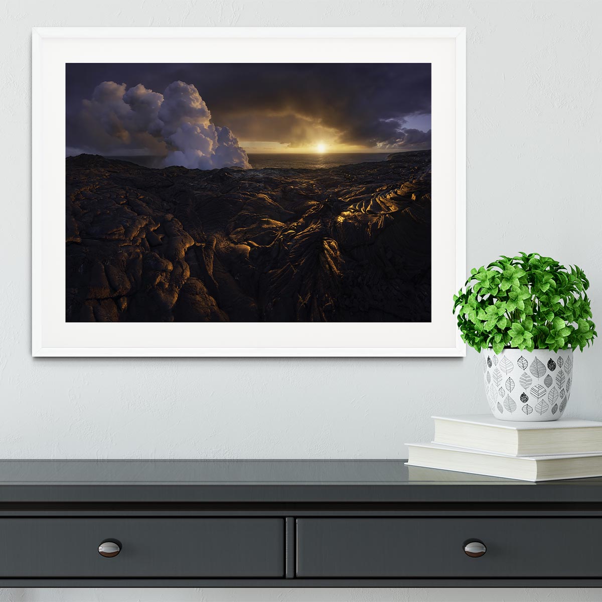 Lava Fields Framed Print - Canvas Art Rocks - 5