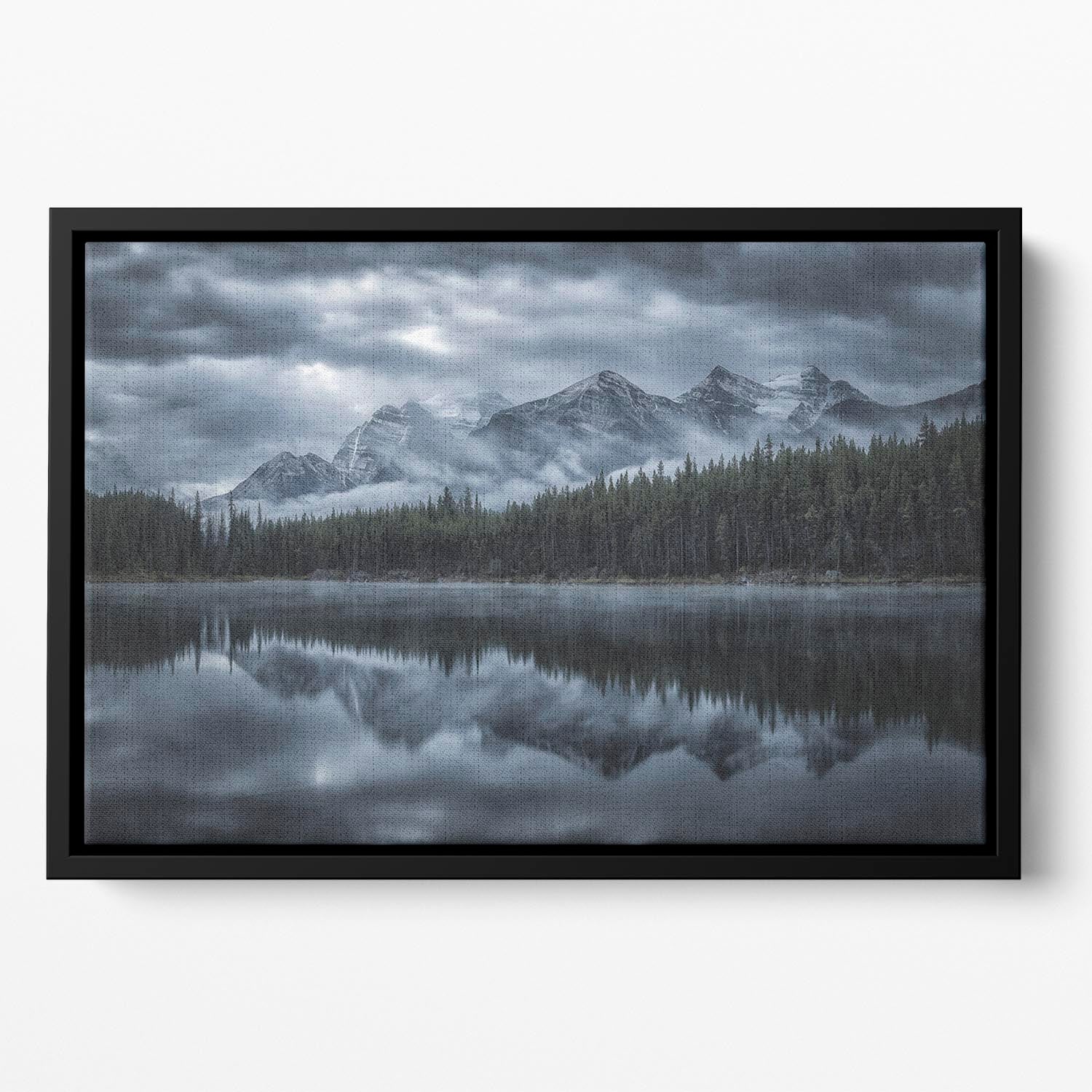 Cold Mountains Floating Framed Canvas - Canvas Art Rocks - 2