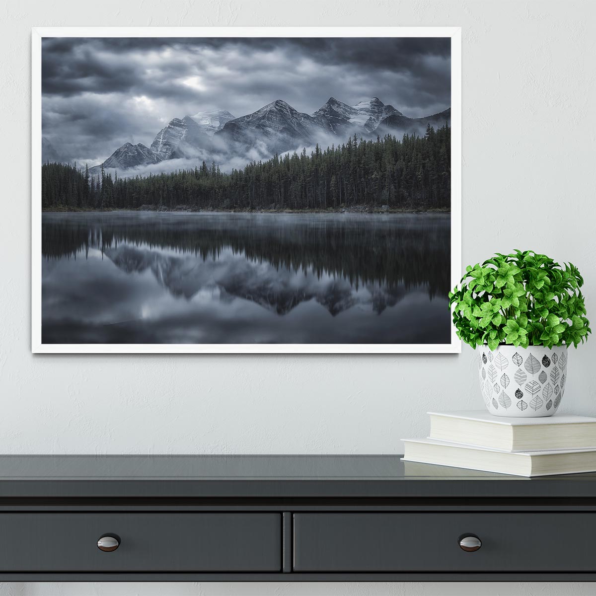 Cold Mountains Framed Print - Canvas Art Rocks -6