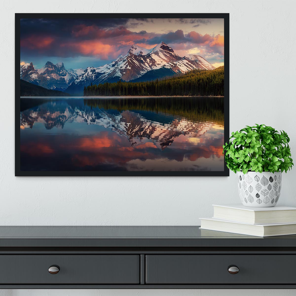 Maligne Color Framed Print - Canvas Art Rocks - 2