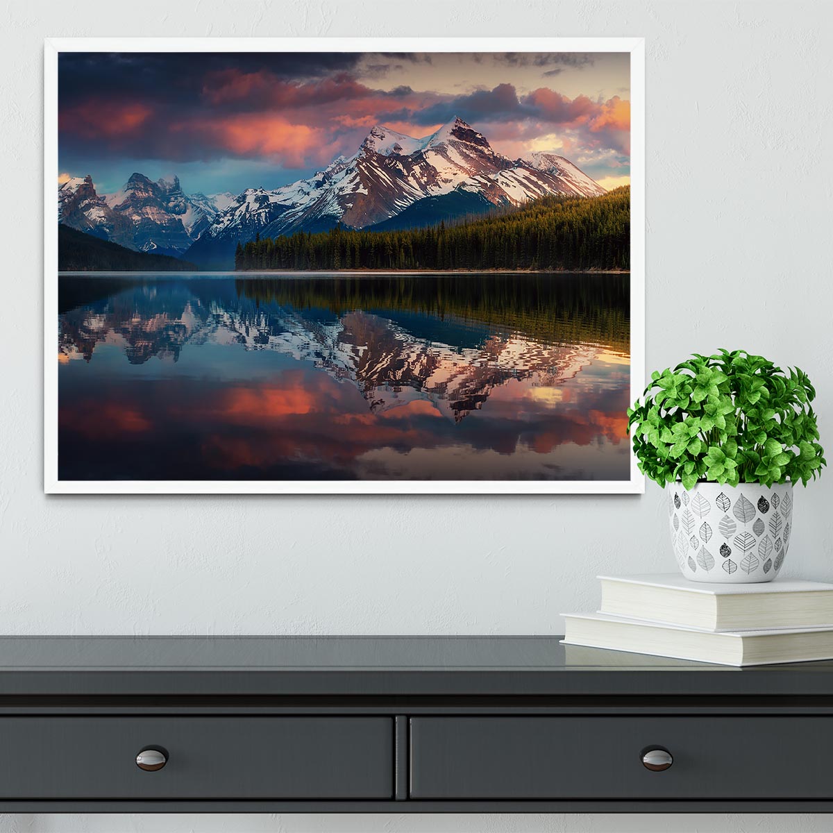 Maligne Color Framed Print - Canvas Art Rocks -6