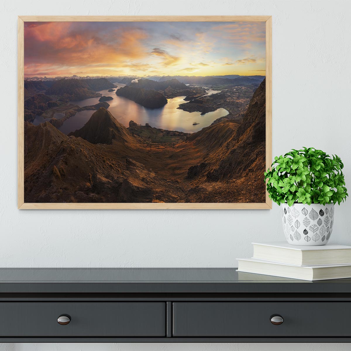 Roy's Peak Panorama View Framed Print - Canvas Art Rocks - 4