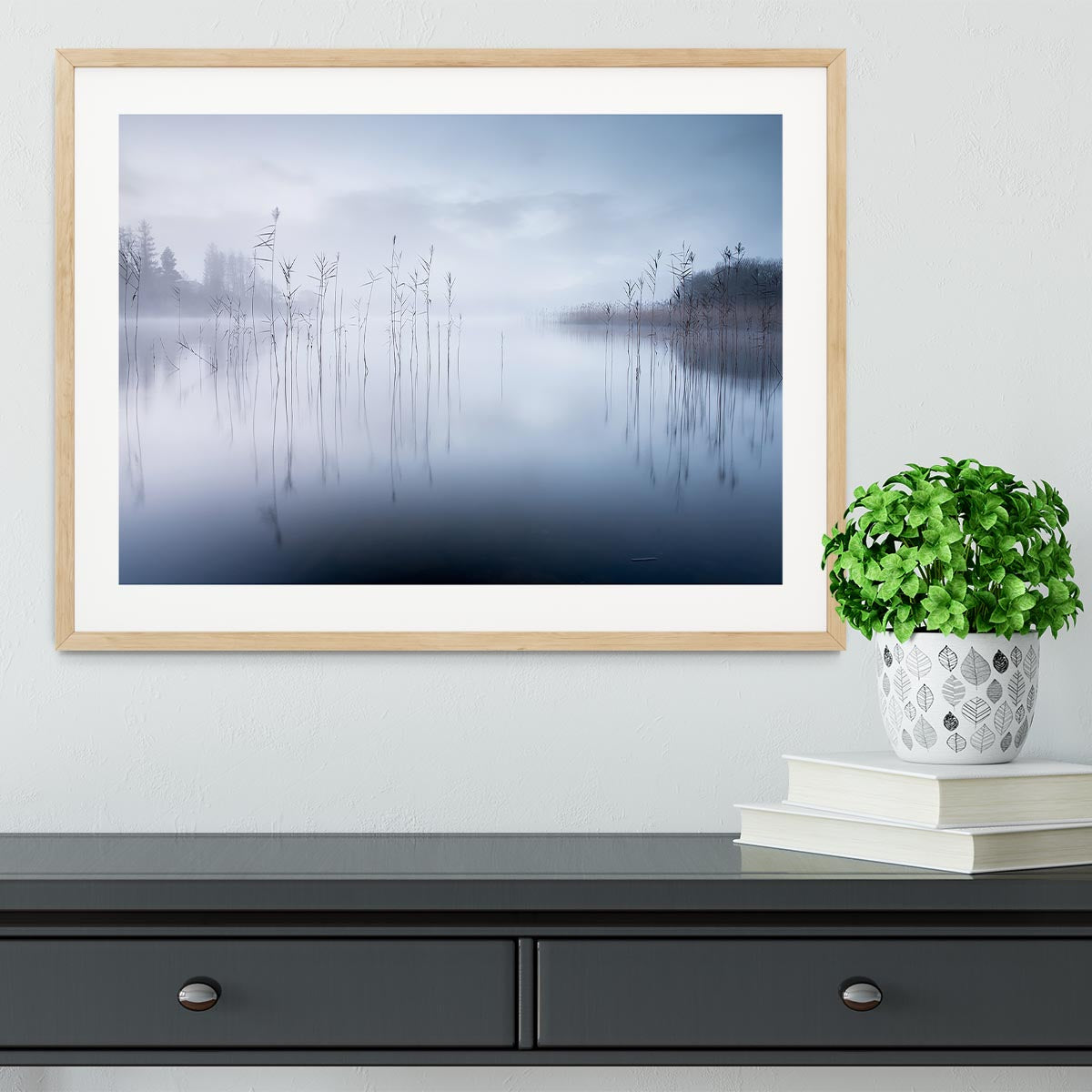 Silky Landscape Lake Framed Print - Canvas Art Rocks - 3