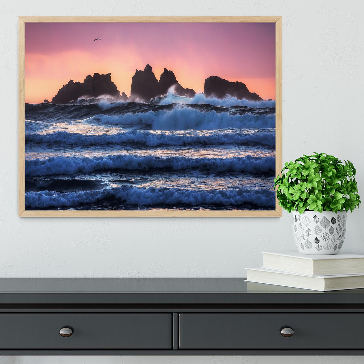 Bandon Beach Layers Framed Print - Canvas Art Rocks - 4