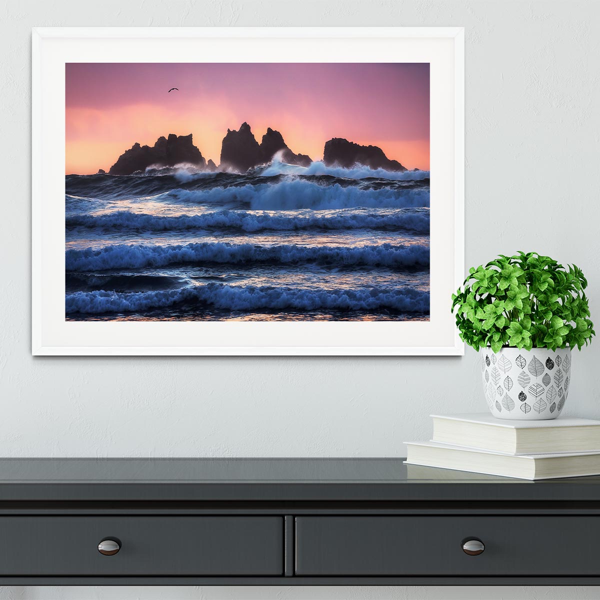 Bandon Beach Layers Framed Print - Canvas Art Rocks - 5