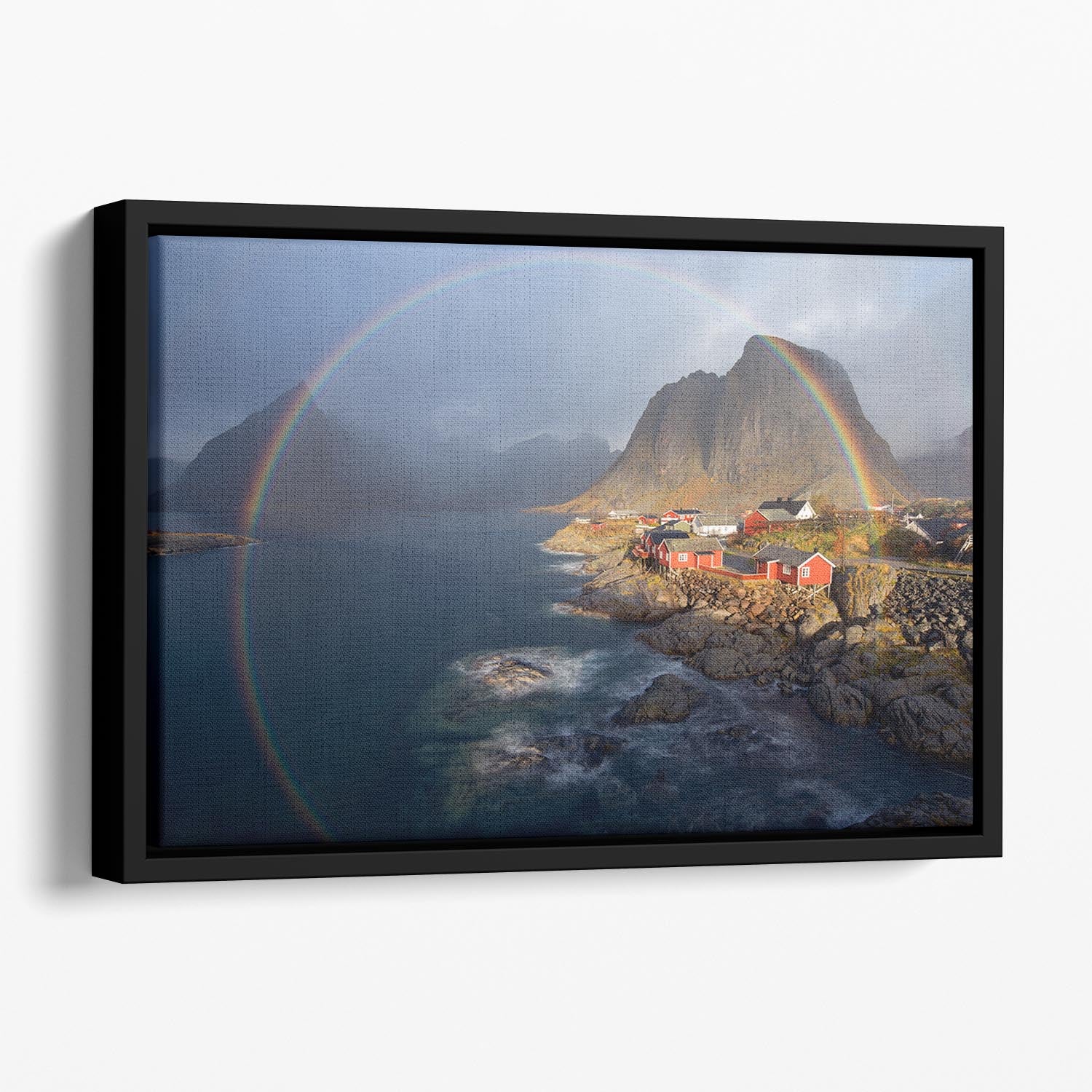 In The Rainbow Floating Framed Canvas - Canvas Art Rocks - 1