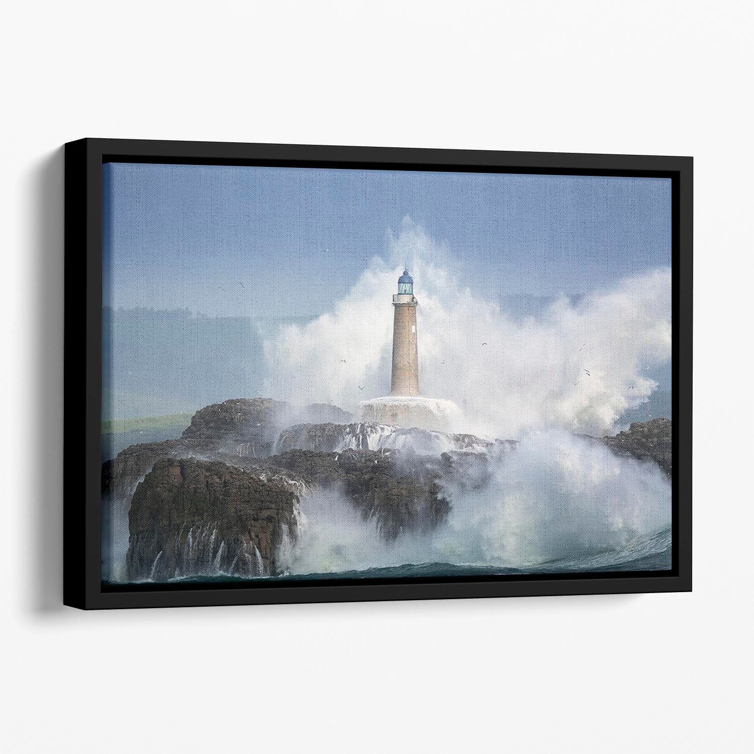 Wild Sea Floating Framed Canvas - Canvas Art Rocks - 1