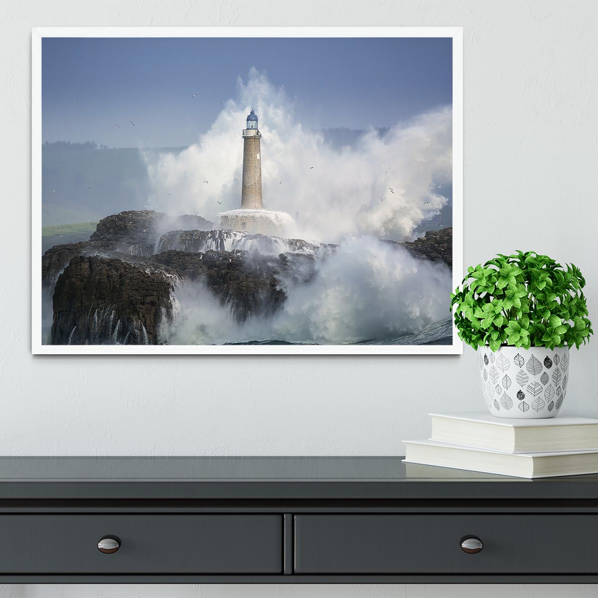 Wild Sea Framed Print - Canvas Art Rocks -6