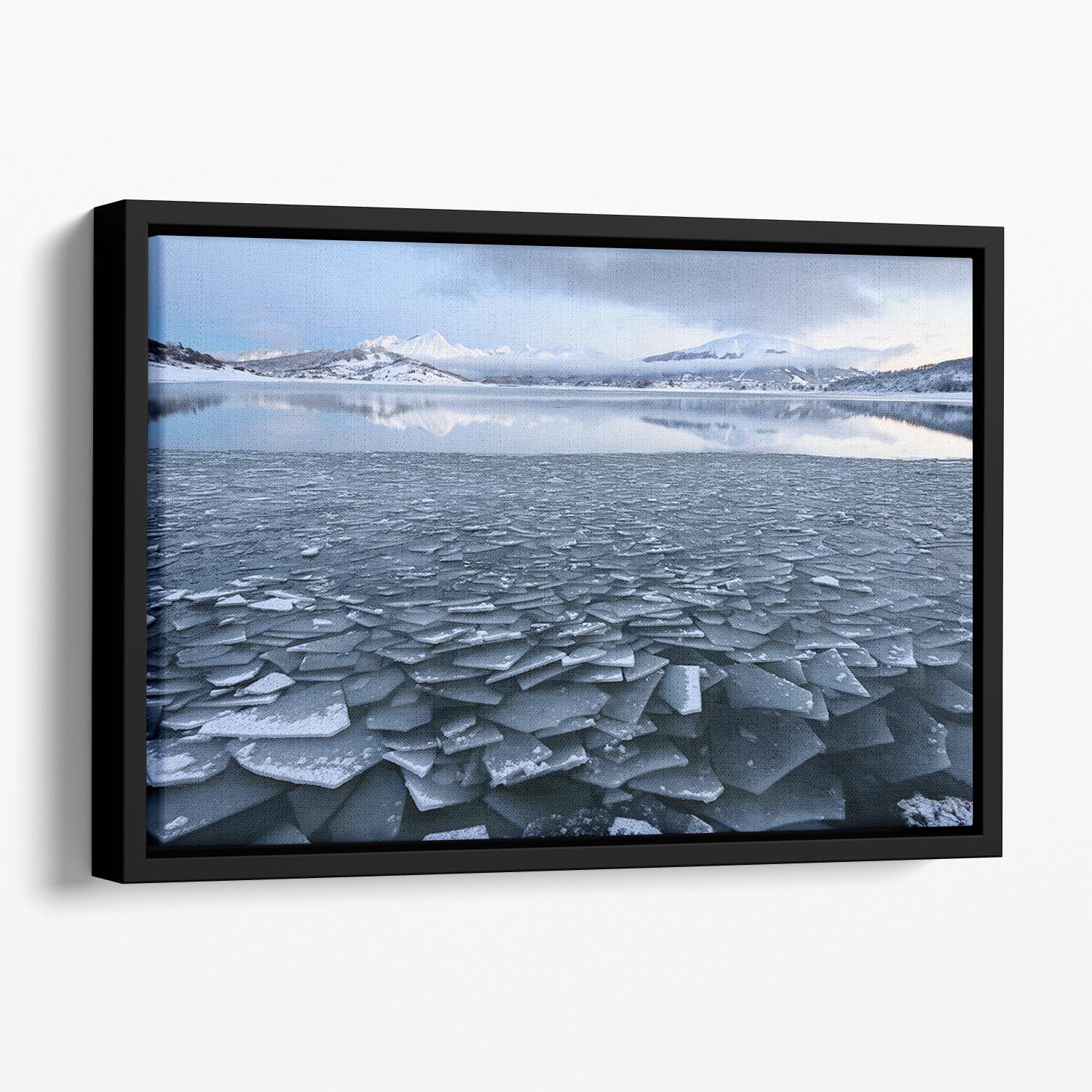 Ice Shards Floating Framed Canvas - Canvas Art Rocks - 1