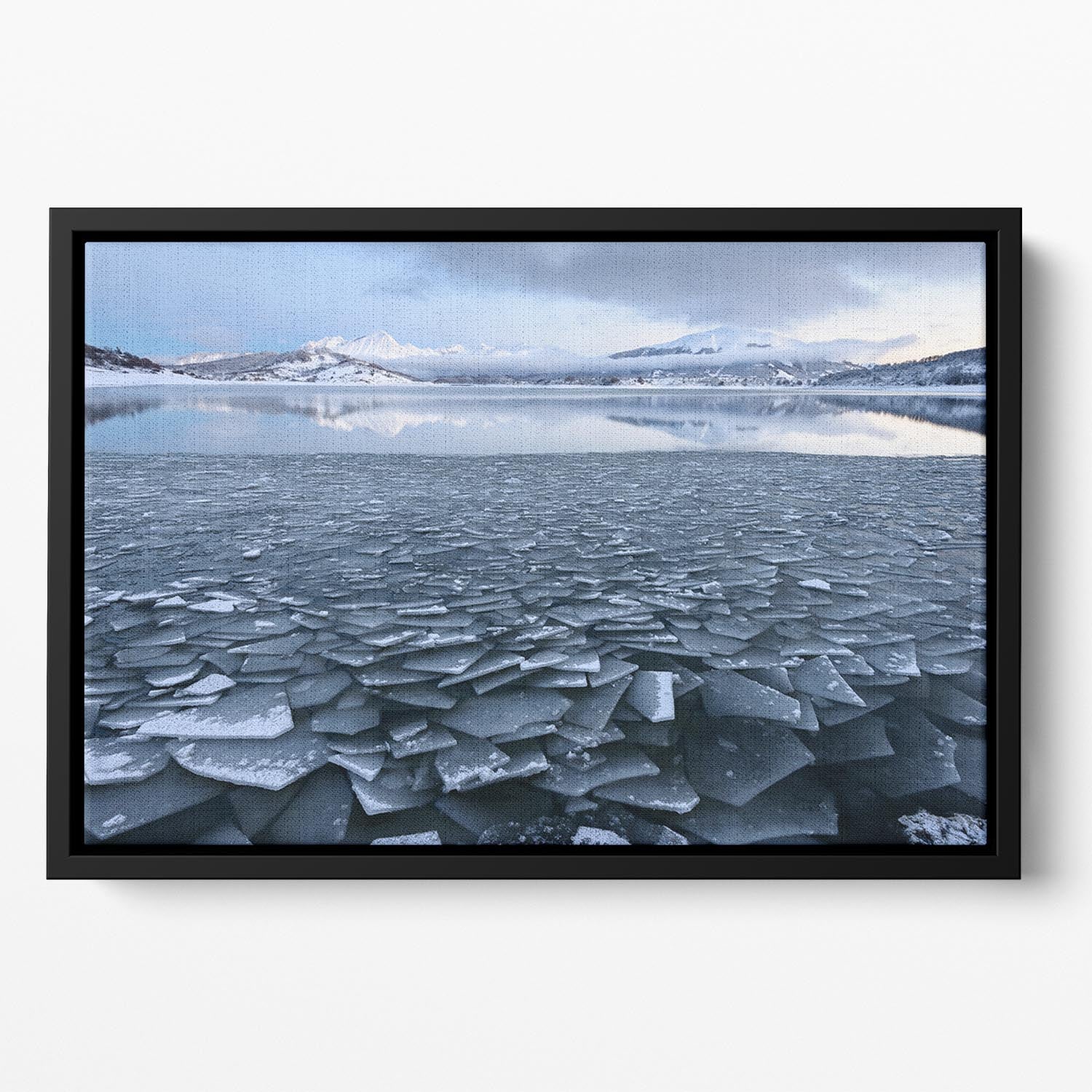 Ice Shards Floating Framed Canvas - Canvas Art Rocks - 2