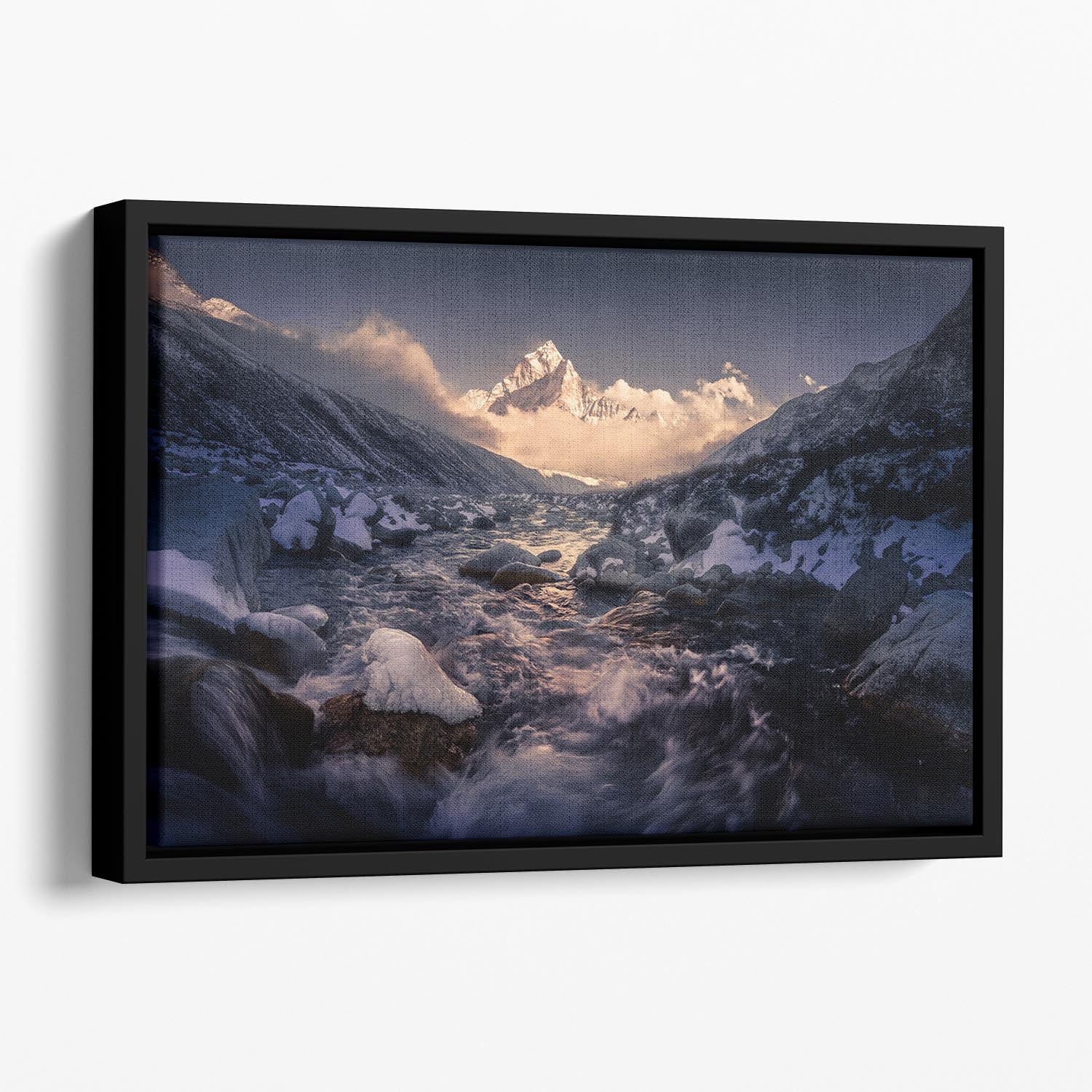 Ama Dablam Floating Framed Canvas - Canvas Art Rocks - 1