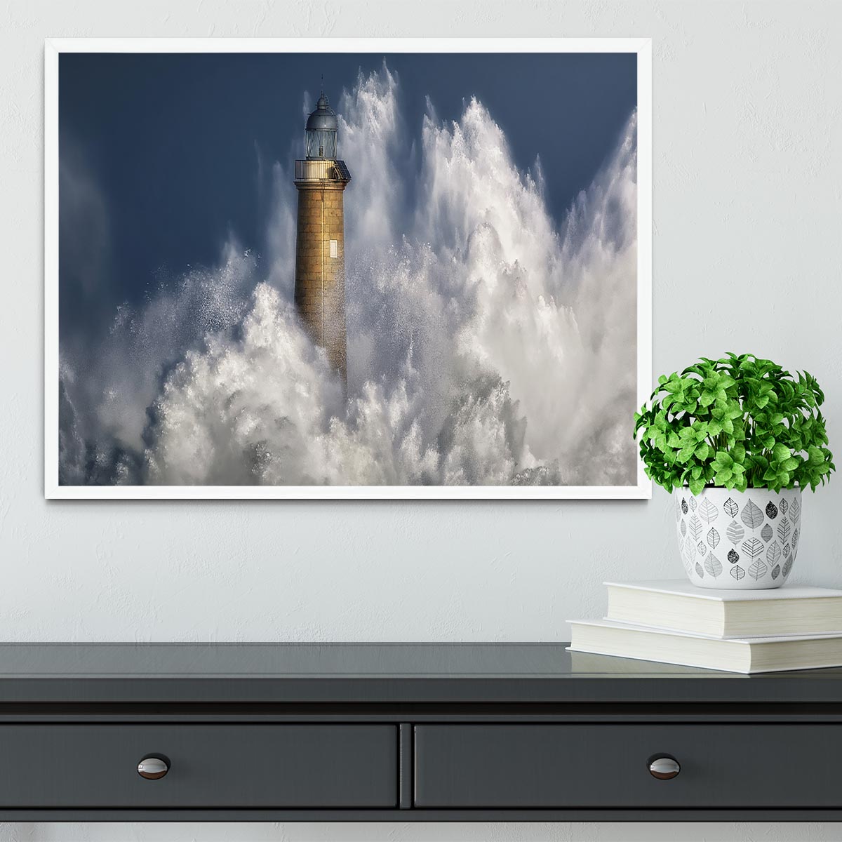 The Power Of The Sea Framed Print - Canvas Art Rocks -6