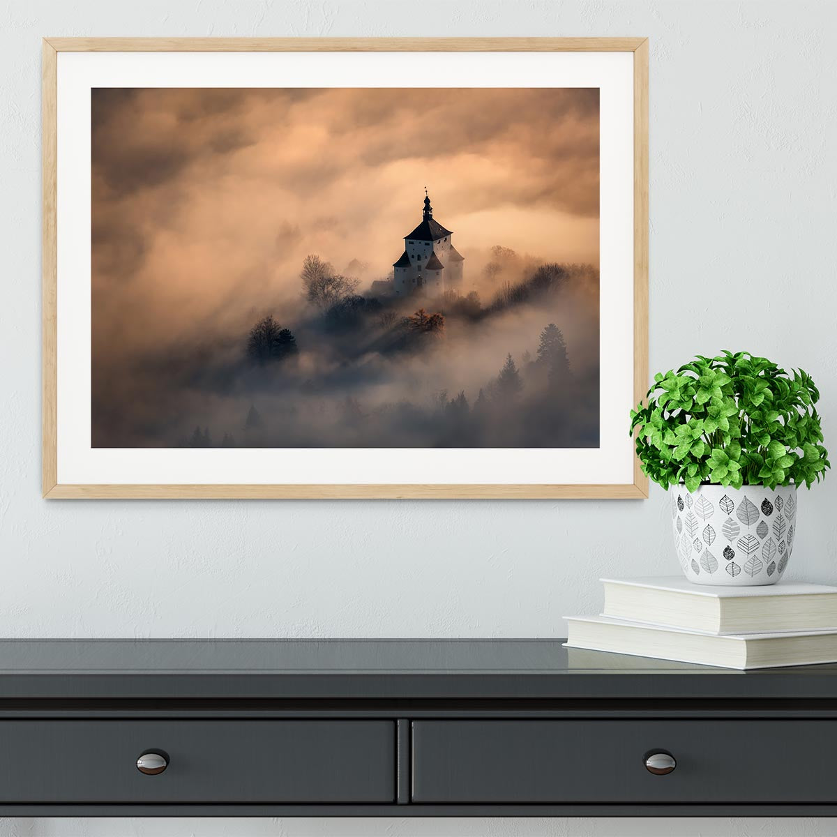 Castle In Fire Framed Print - Canvas Art Rocks - 3