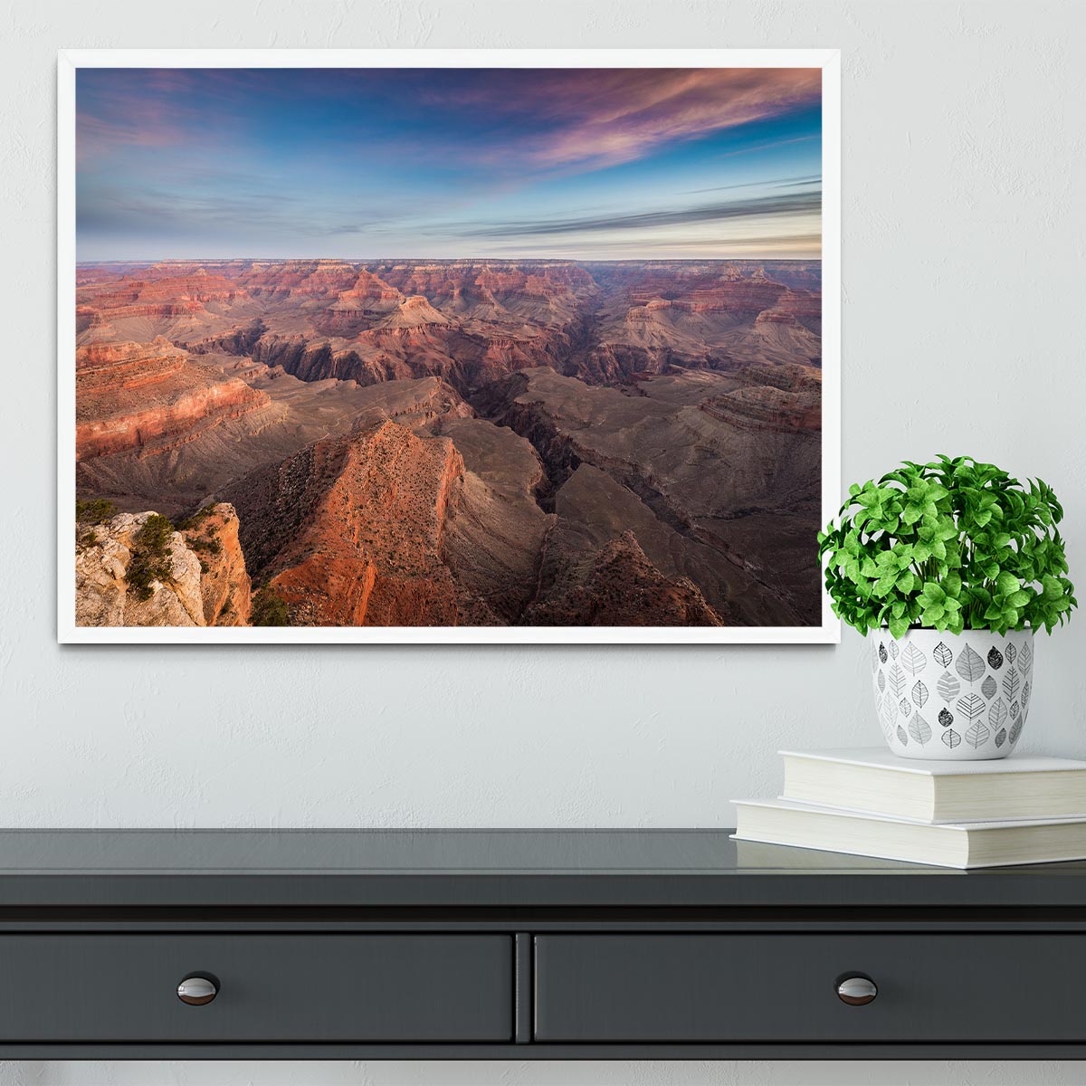 South Rim Sunrise Framed Print - Canvas Art Rocks -6