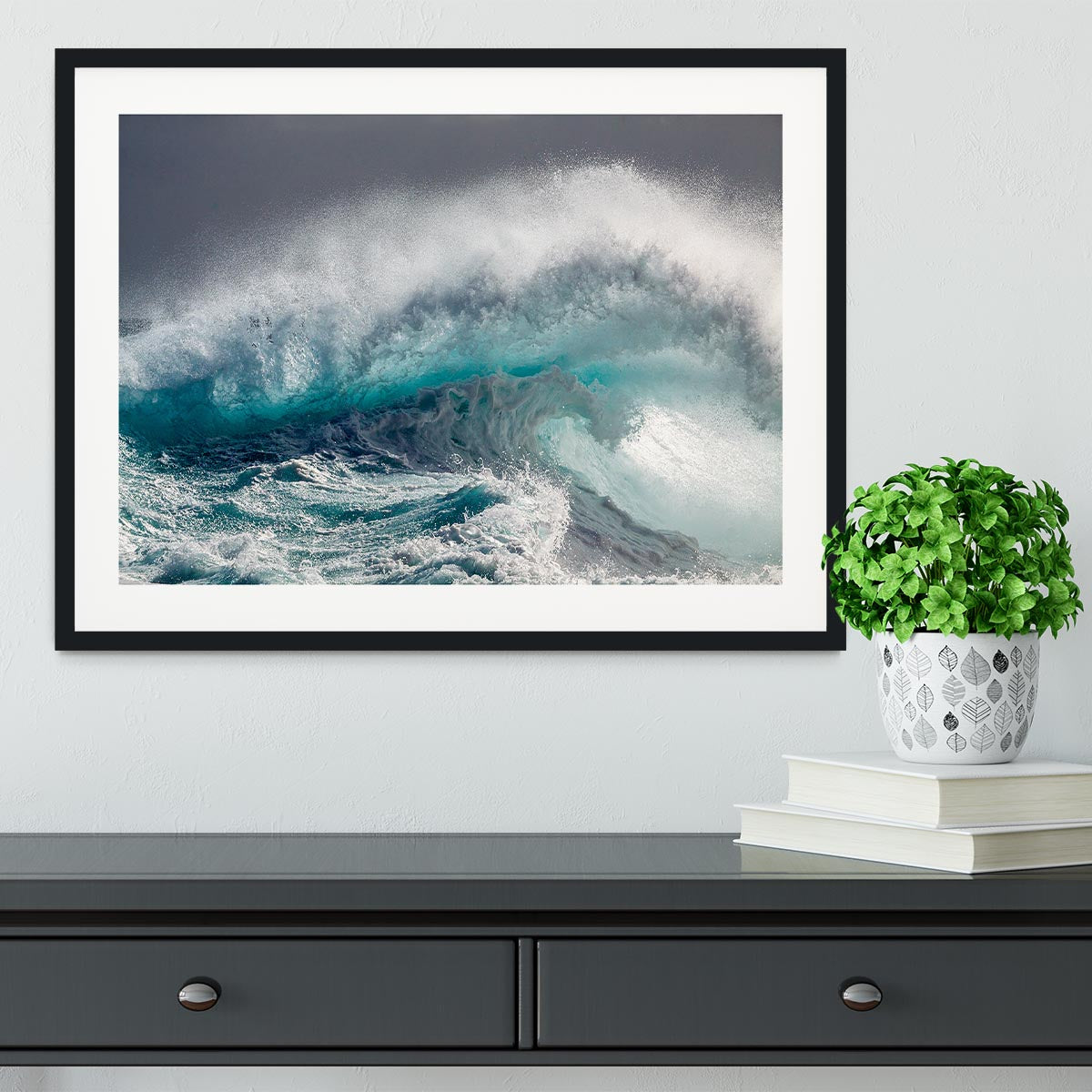 Mighty Water Framed Print - Canvas Art Rocks - 1