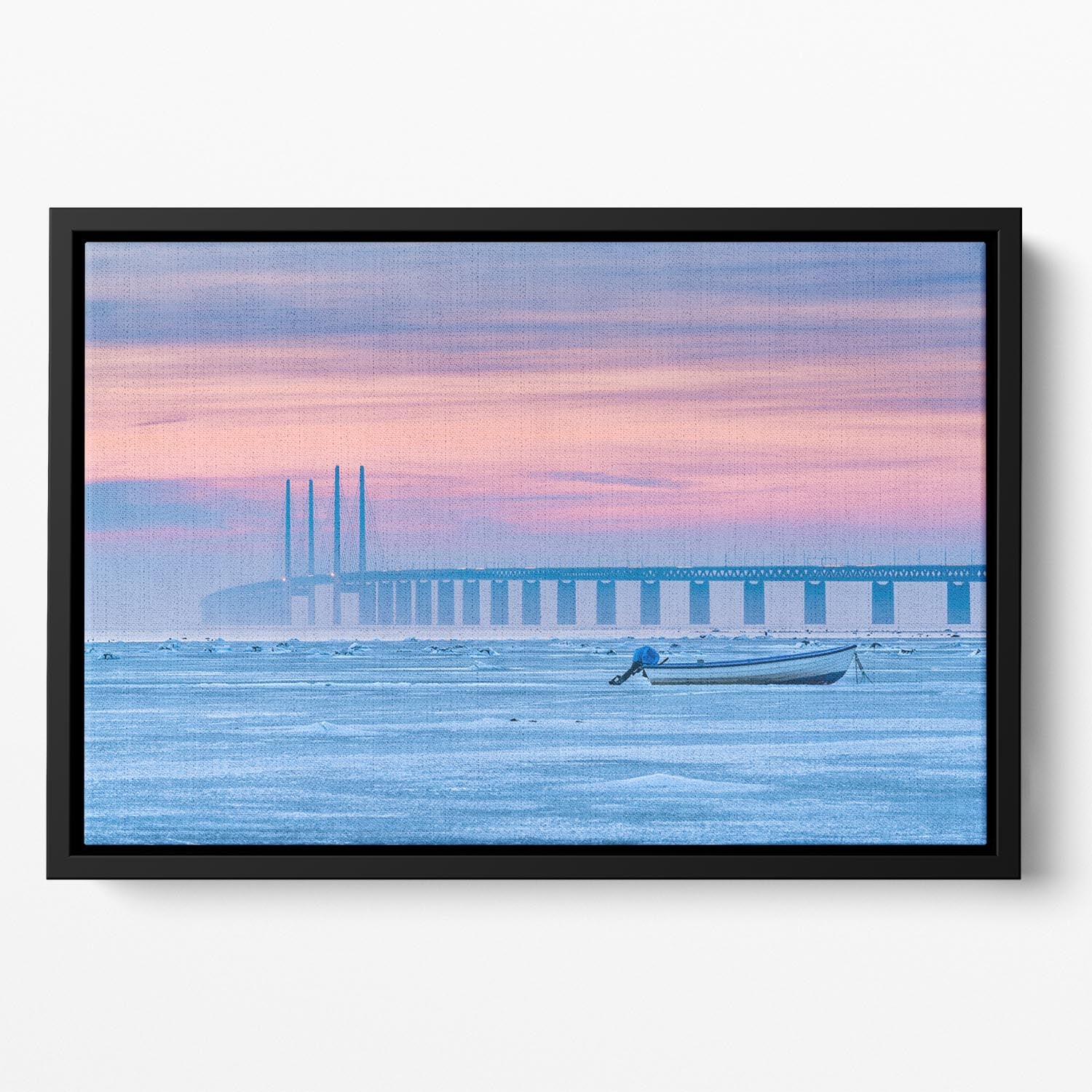 Frozen Sea Floating Framed Canvas - Canvas Art Rocks - 2