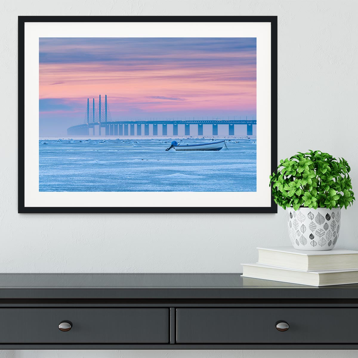 Frozen Sea Framed Print - Canvas Art Rocks - 1