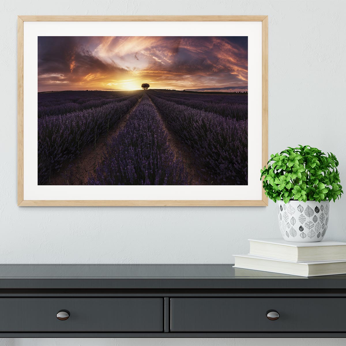 Lavender Sunset Framed Print - Canvas Art Rocks - 3