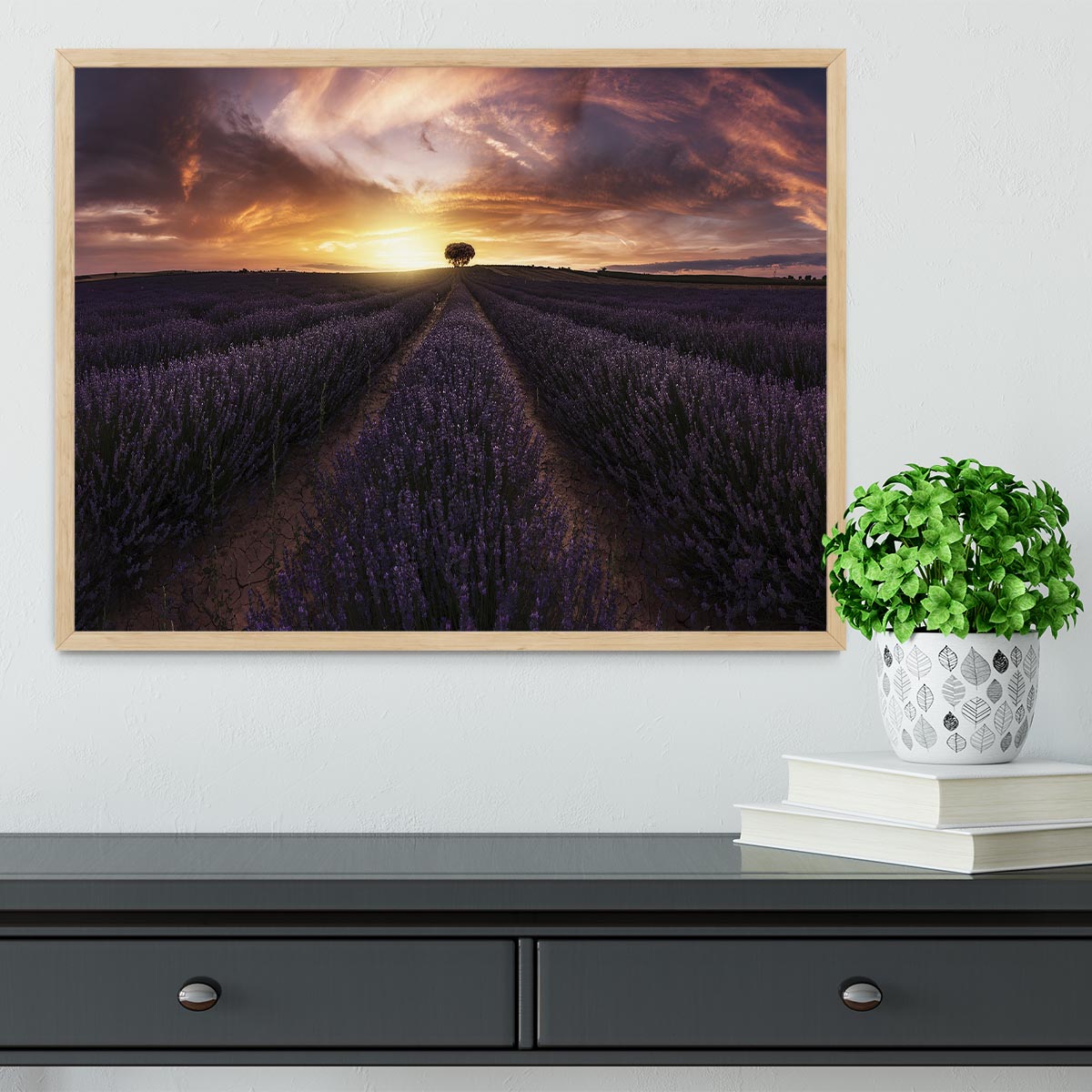 Lavender Sunset Framed Print - Canvas Art Rocks - 4