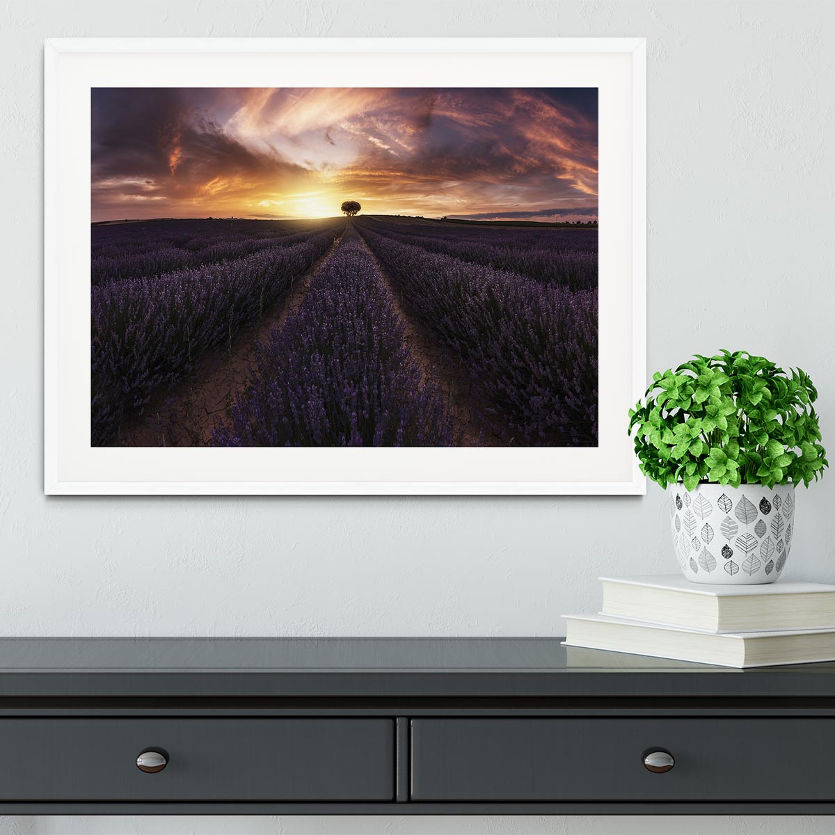 Lavender Sunset Framed Print - Canvas Art Rocks - 5