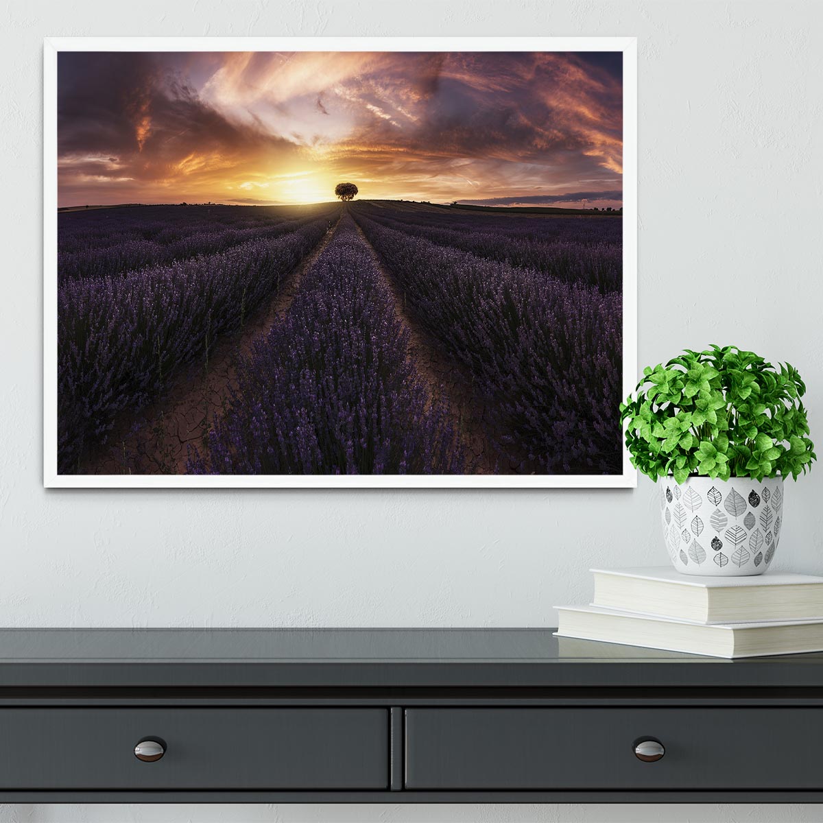 Lavender Sunset Framed Print - Canvas Art Rocks -6