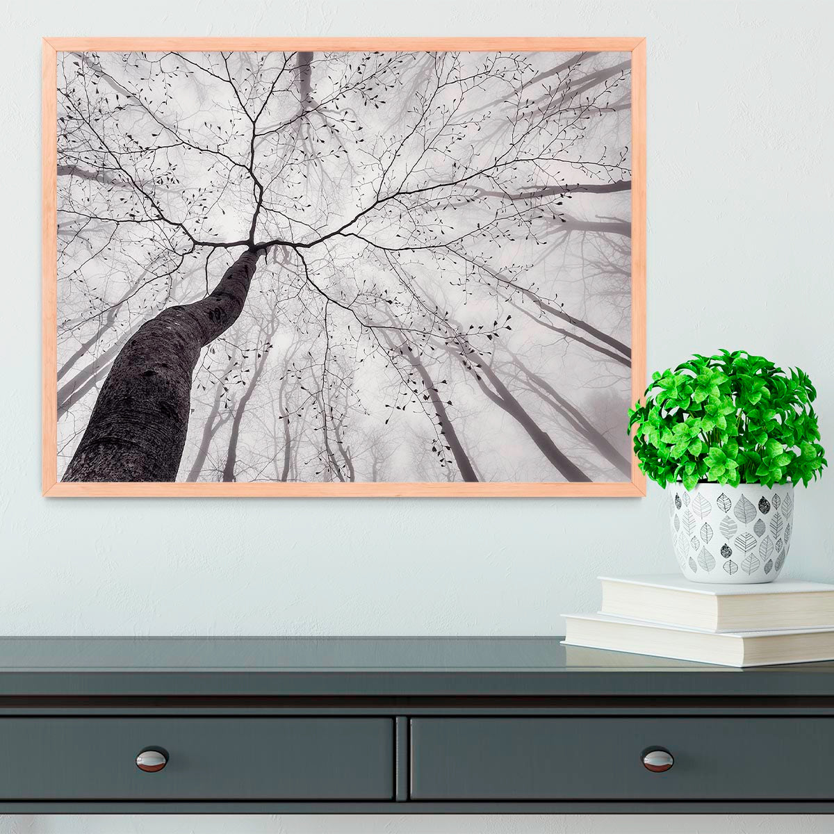 A View Of The Tree Crown Framed Print - Canvas Art Rocks - 4