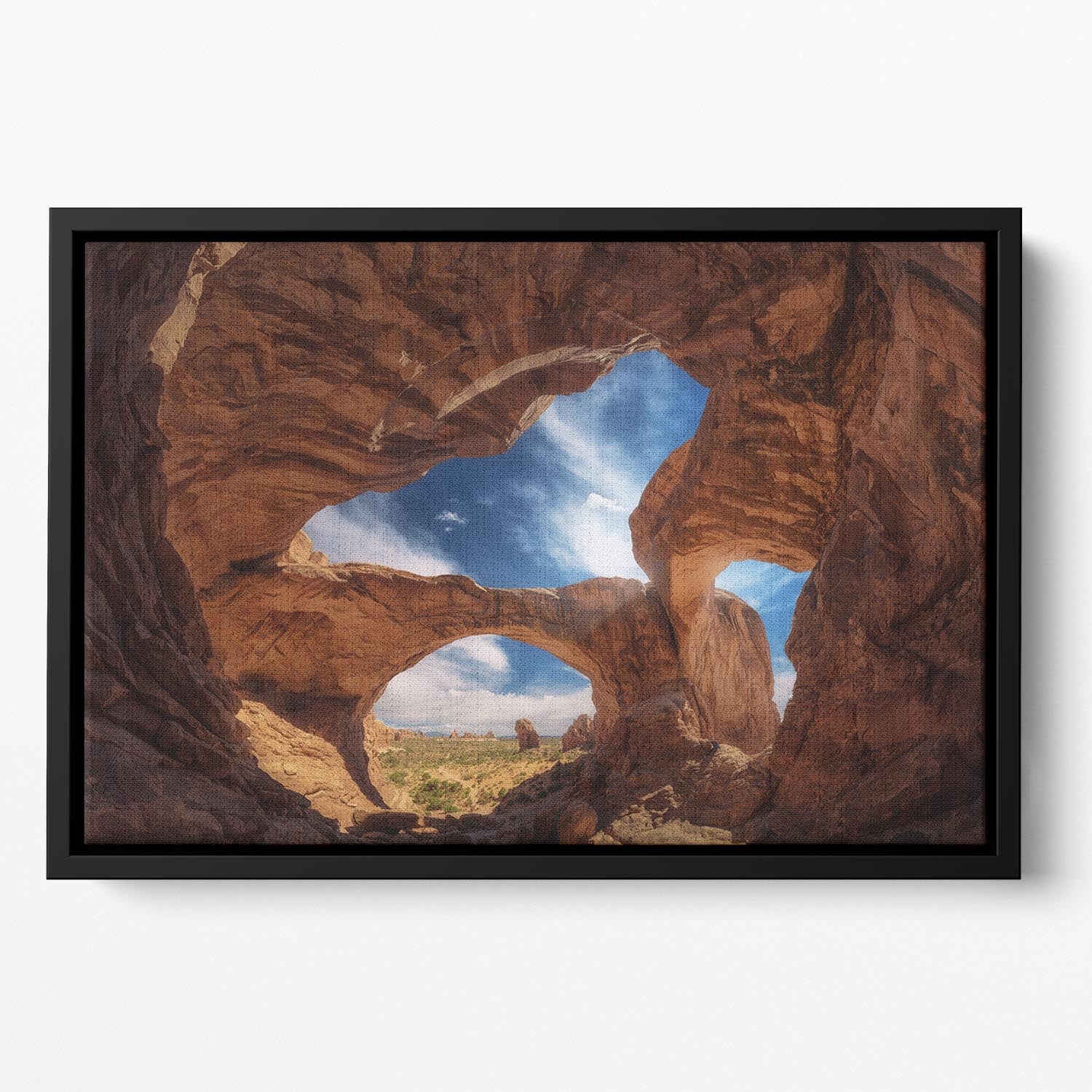 Double Arch Floating Framed Canvas - Canvas Art Rocks - 2