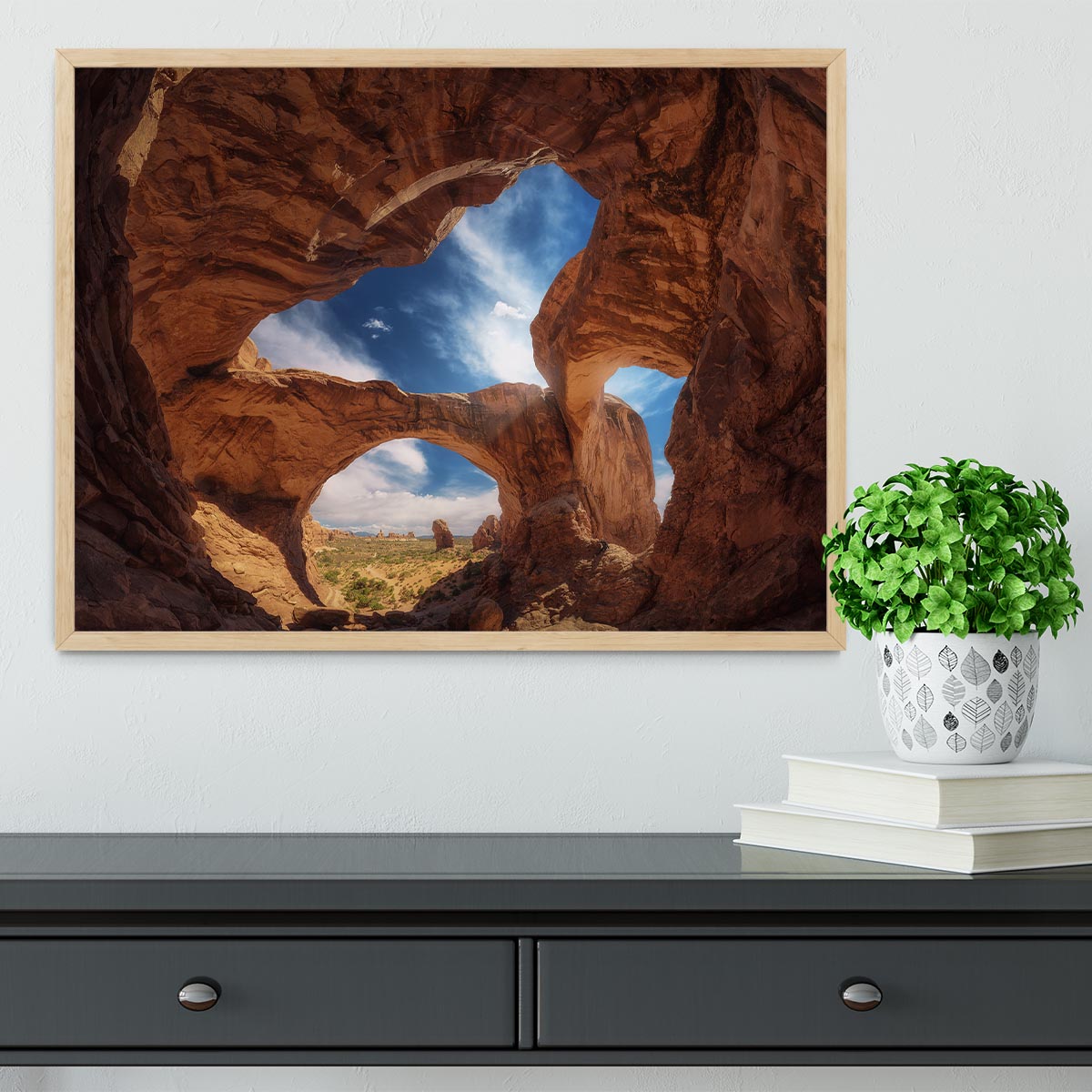 Double Arch Framed Print - Canvas Art Rocks - 4