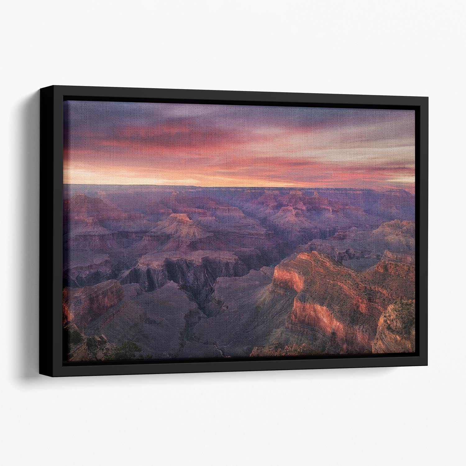 Canyon On Fire Floating Framed Canvas - Canvas Art Rocks - 1