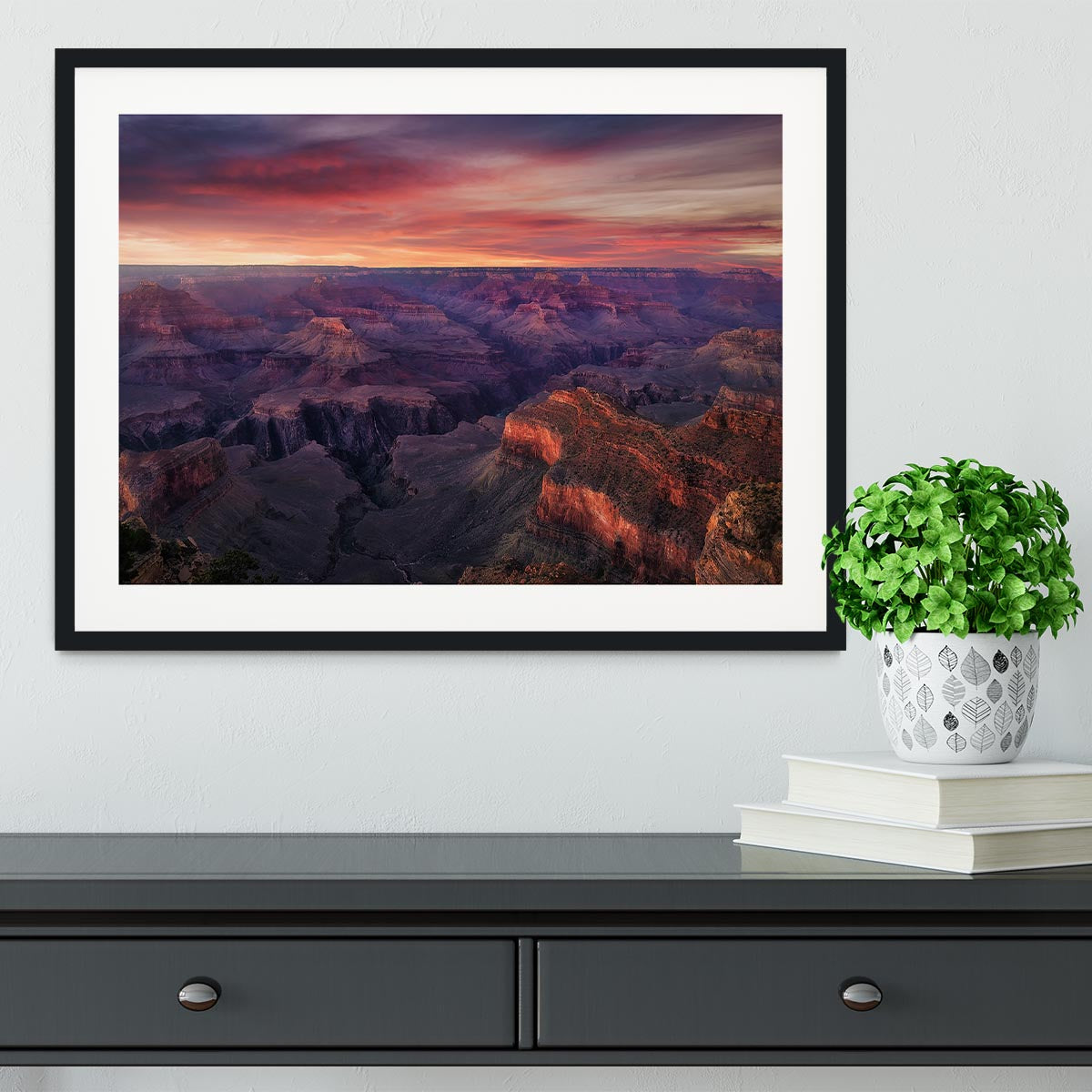 Canyon On Fire Framed Print - Canvas Art Rocks - 1