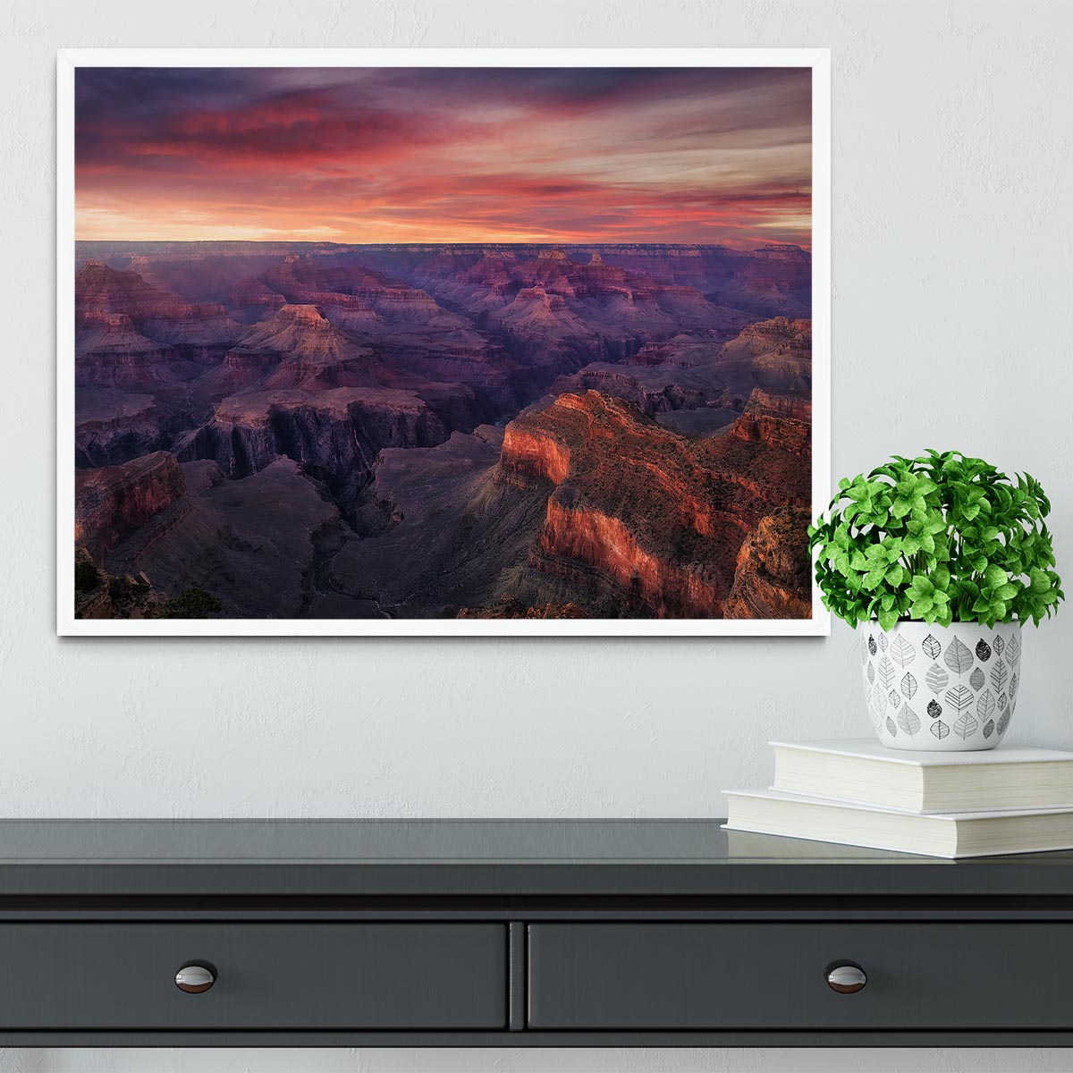 Canyon On Fire Framed Print - Canvas Art Rocks -6