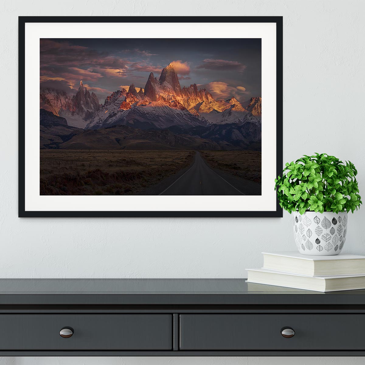 Burning Peak Framed Print - Canvas Art Rocks - 1