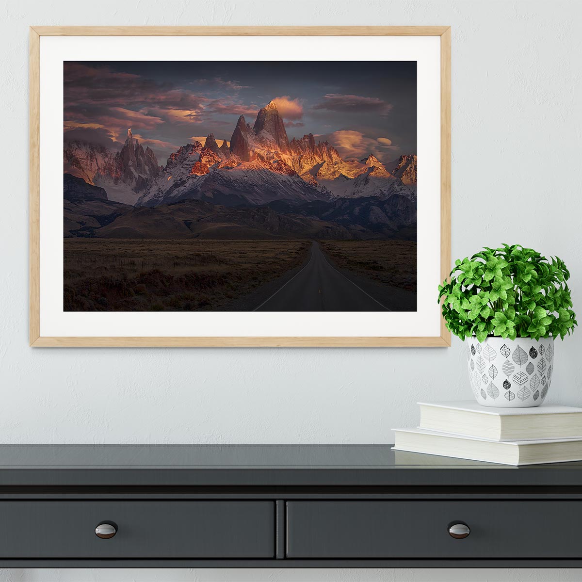 Burning Peak Framed Print - Canvas Art Rocks - 3