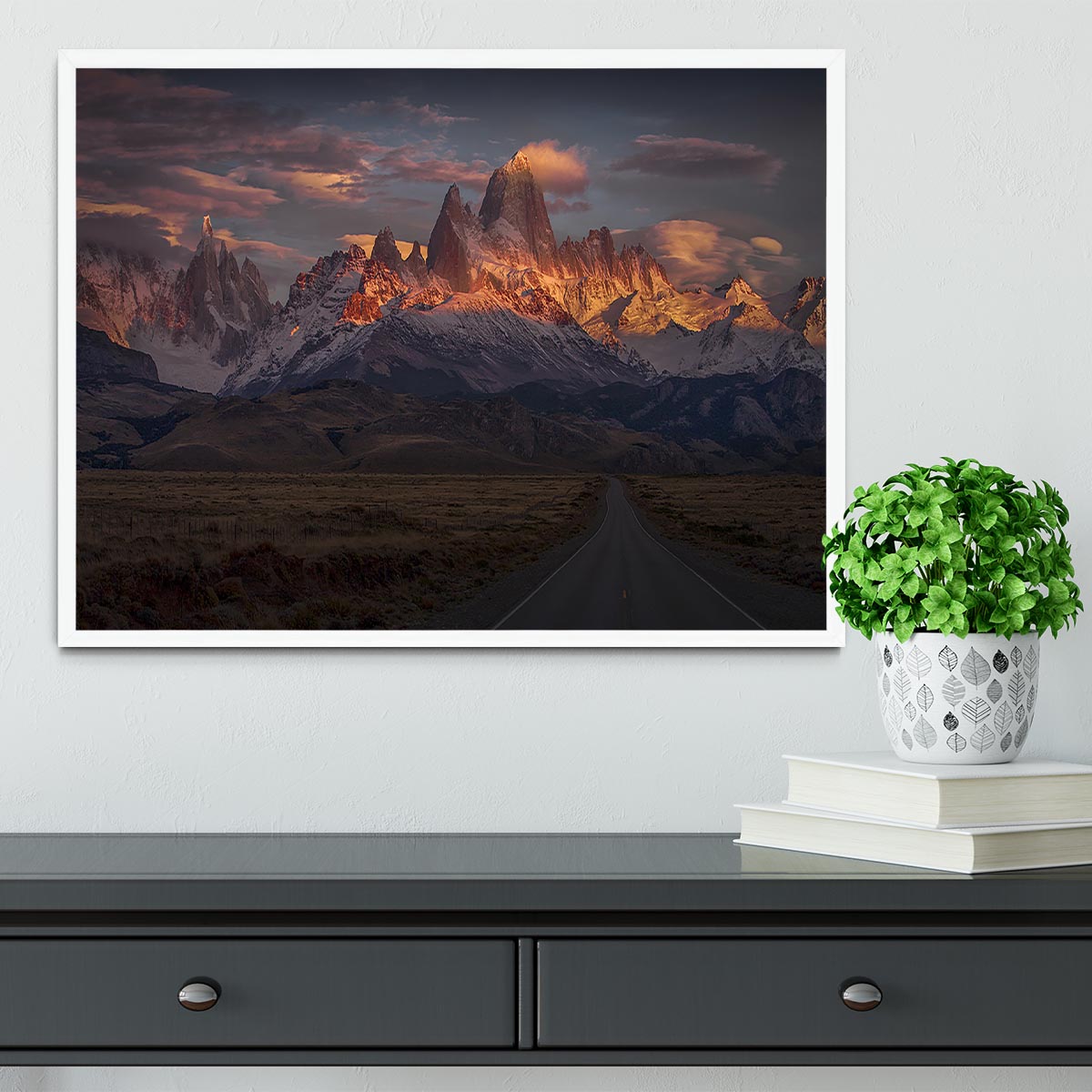 Burning Peak Framed Print - Canvas Art Rocks -6